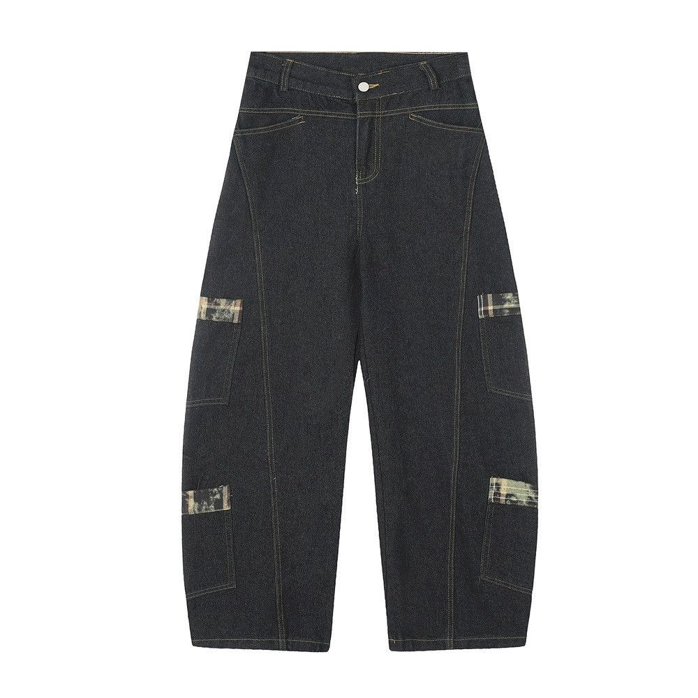 Jean Men's hip-hop trendy multi-pocket scimitar jeans Size US 32 / EU 48 - 1 Thumbnail