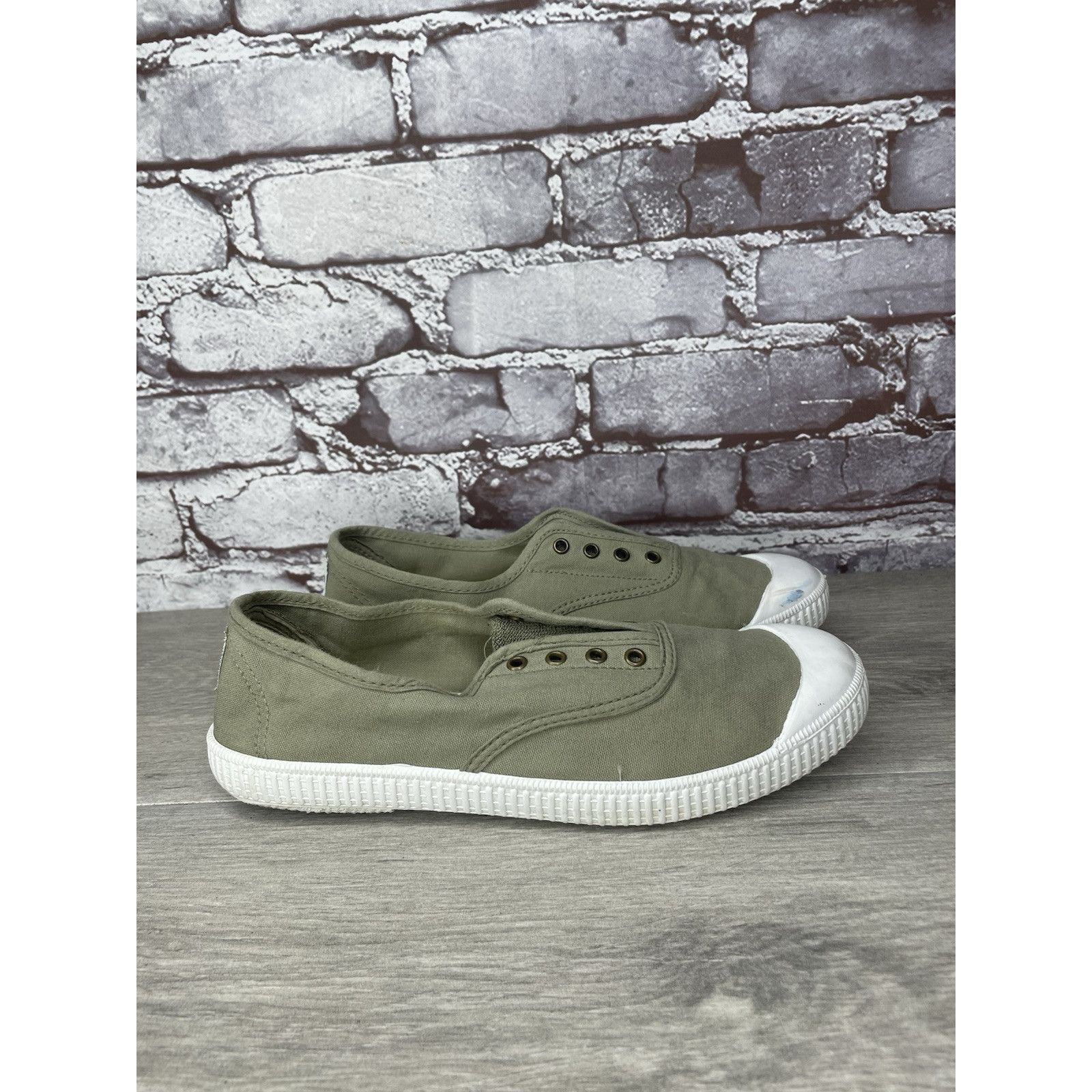 Sonoma Potoma Green Canvas Fabric Slip On Casual Sneakers Shoes Wom Size US 8.5 / IT 38.5 - 3 Thumbnail