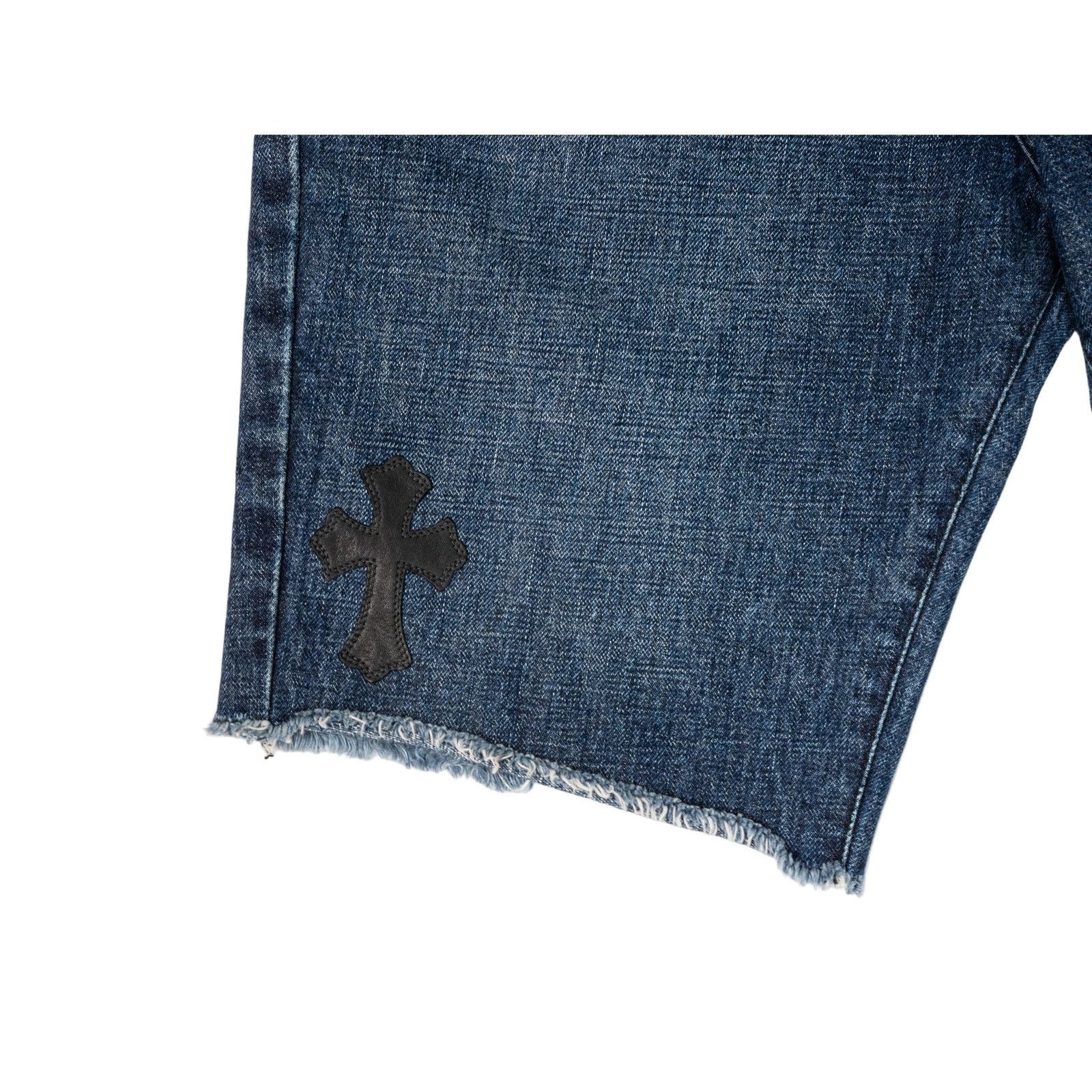 Chrome Hearts Denim Black Cross Patch Shorts Size US 28 / EU 44 - 3 Thumbnail