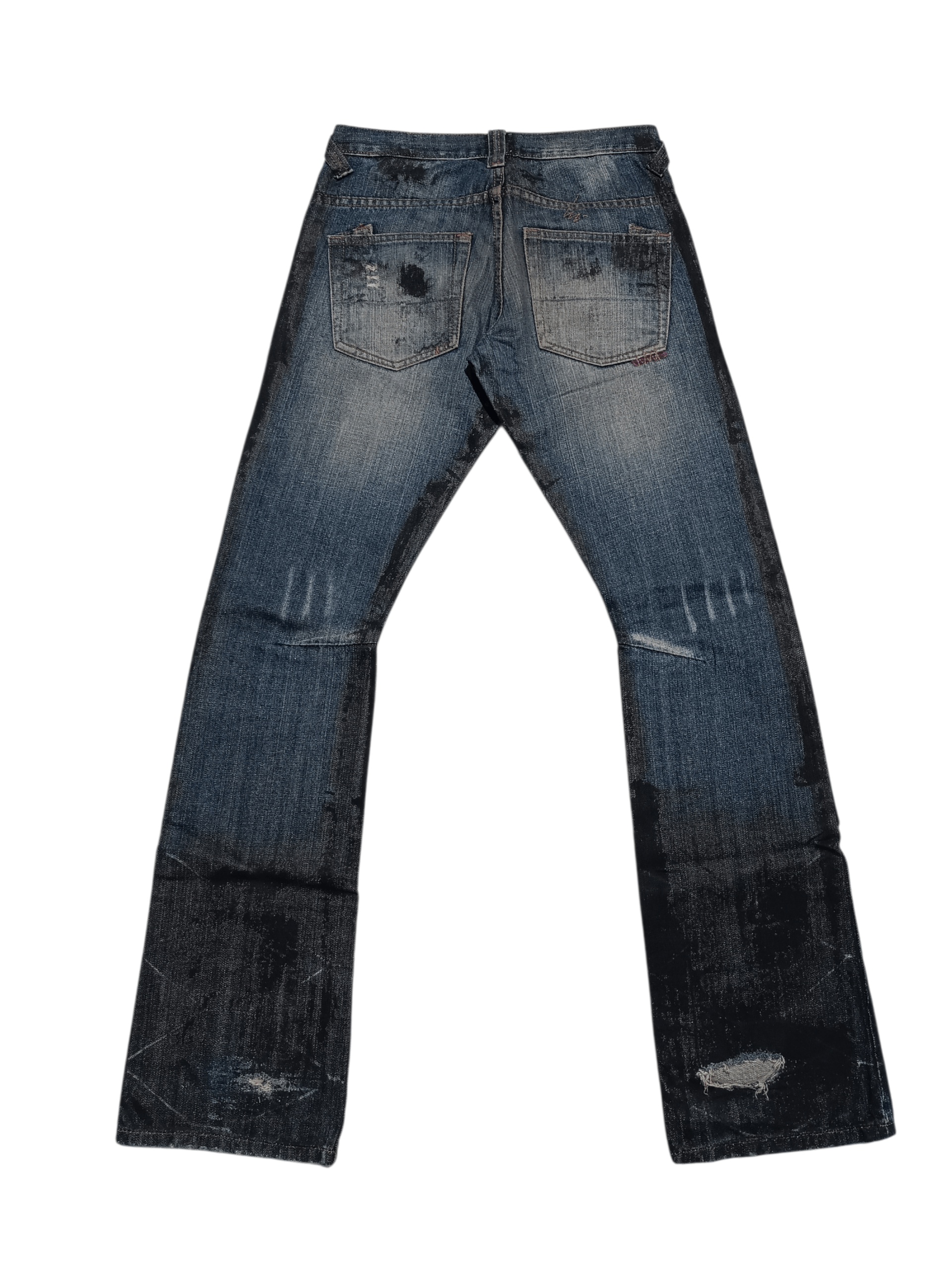 Prps Prps Distressed Waxed Bootcut Flare Denim Pant Size US 28 / EU 44 - 4 Thumbnail