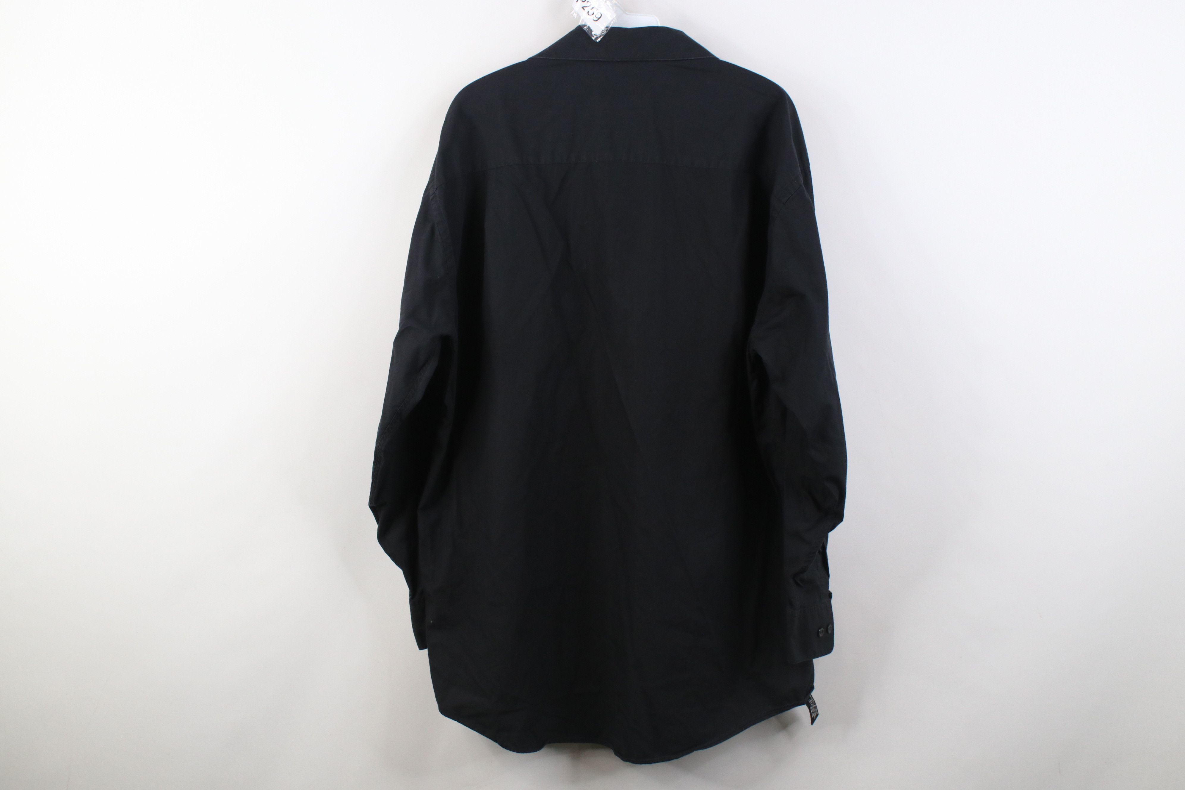 Fubu Vintage 90s FUBU Faded Spell Out Collared Button Shirt Black Size US L / EU 52-54 / 3 - 10 Thumbnail