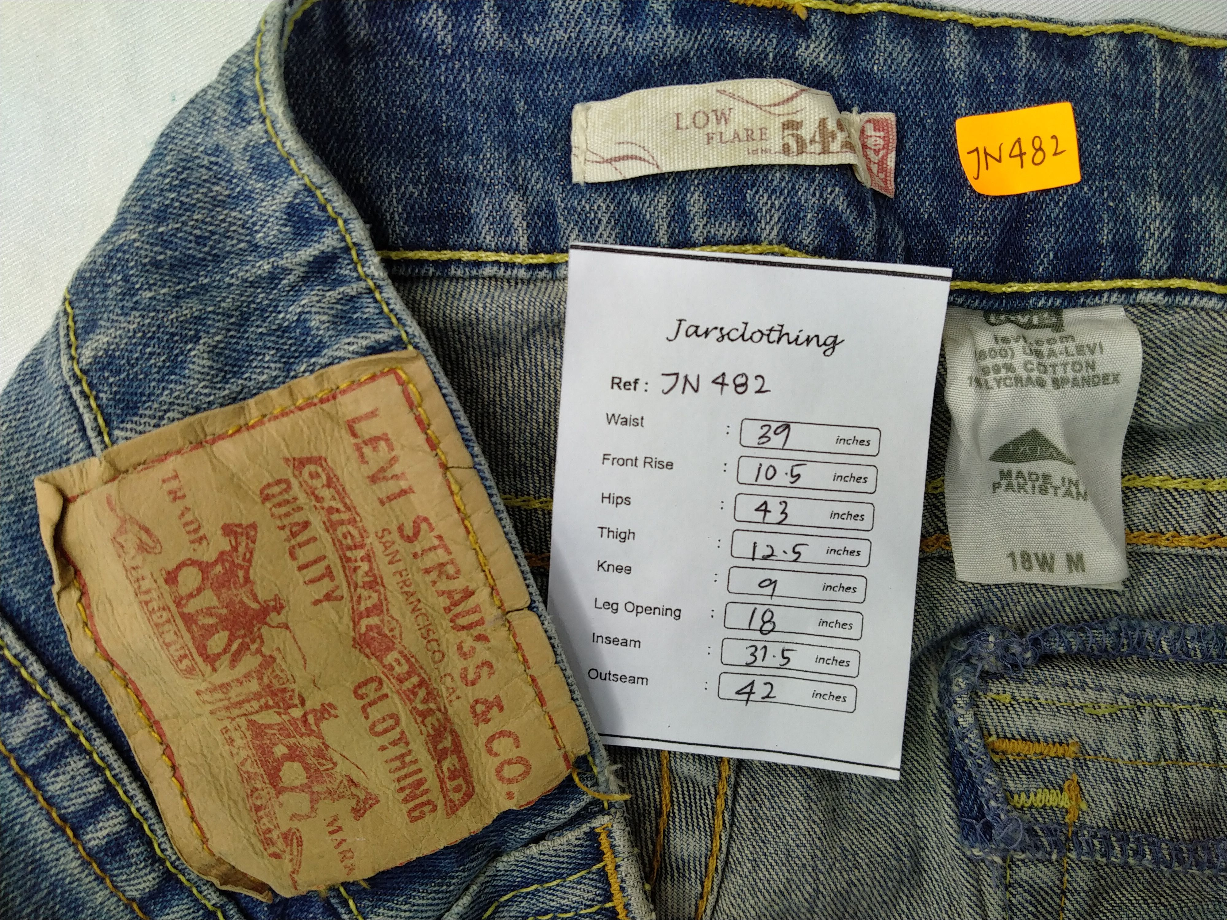 Vintage Blue Vintage Levi's 542 Low Flare Denim 39x31.5 -JN482 Size US 39 - 10 Thumbnail