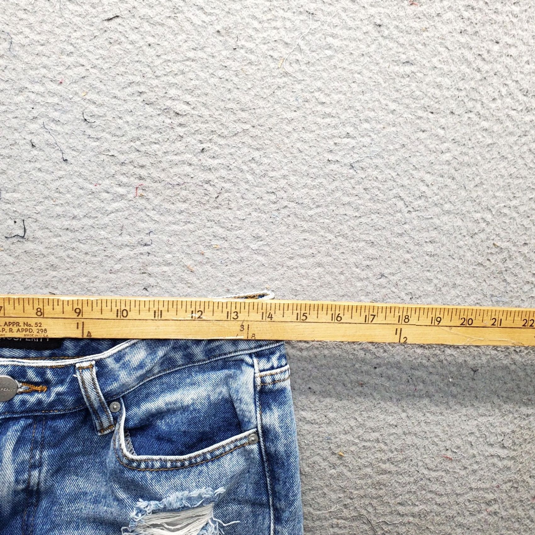 Denime Prosperity Jeans Womens 5 Blue Straight Denim Distressed Wash Pocket Size 27" / US 4 / IT 40 - 6 Thumbnail