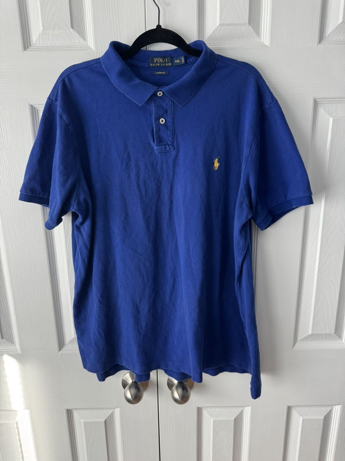 Polo Ralph Lauren Polo by Ralph Lauren Men's Blue Polo Shirt Yellow Pony Logo Size US XXL / EU 58 / 5 - 1 Thumbnail