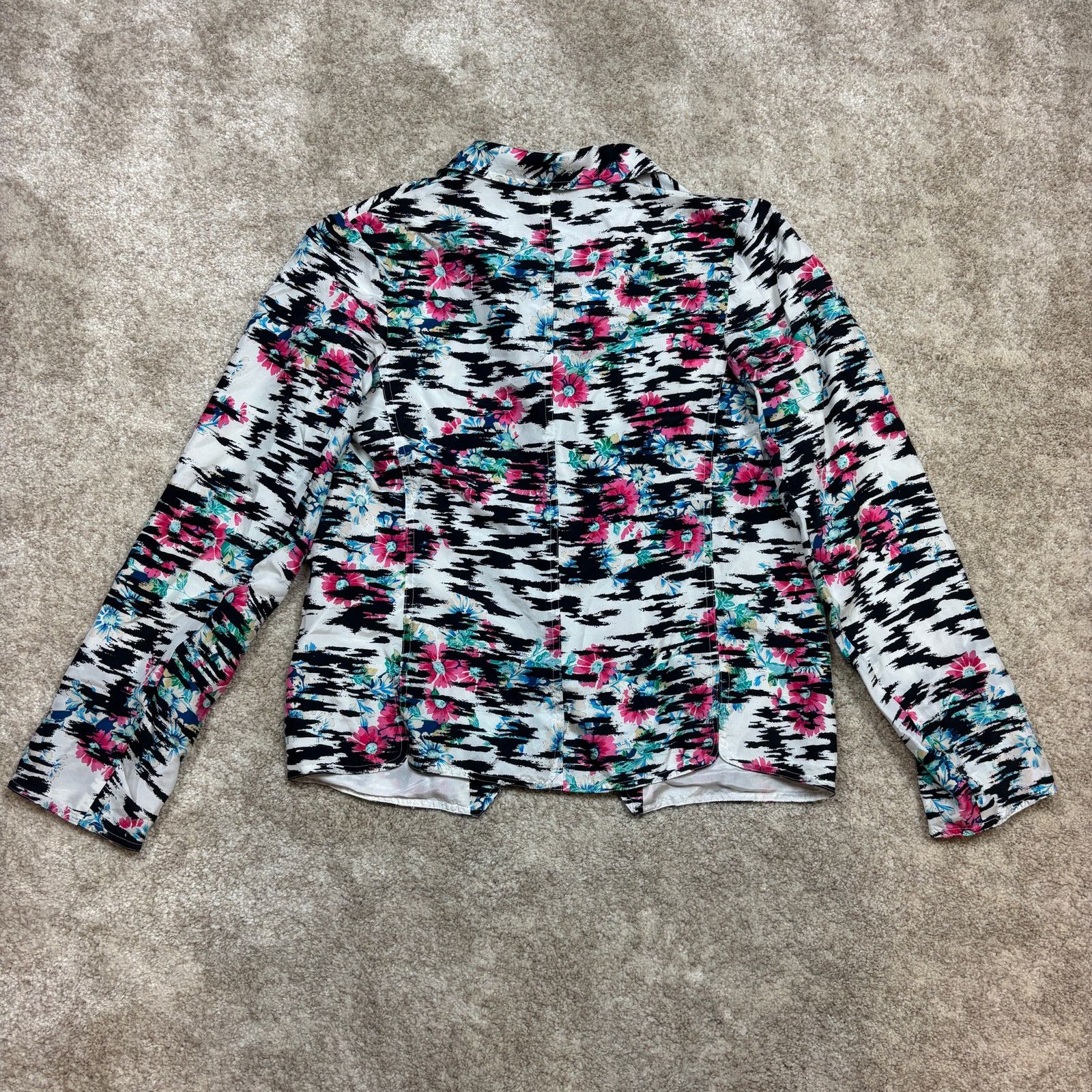 Balenciaga Balenciaga Silk Digitized Zebra Print Blazer Jacket Size 40 Size S / US 4 / IT 40 - 3 Thumbnail