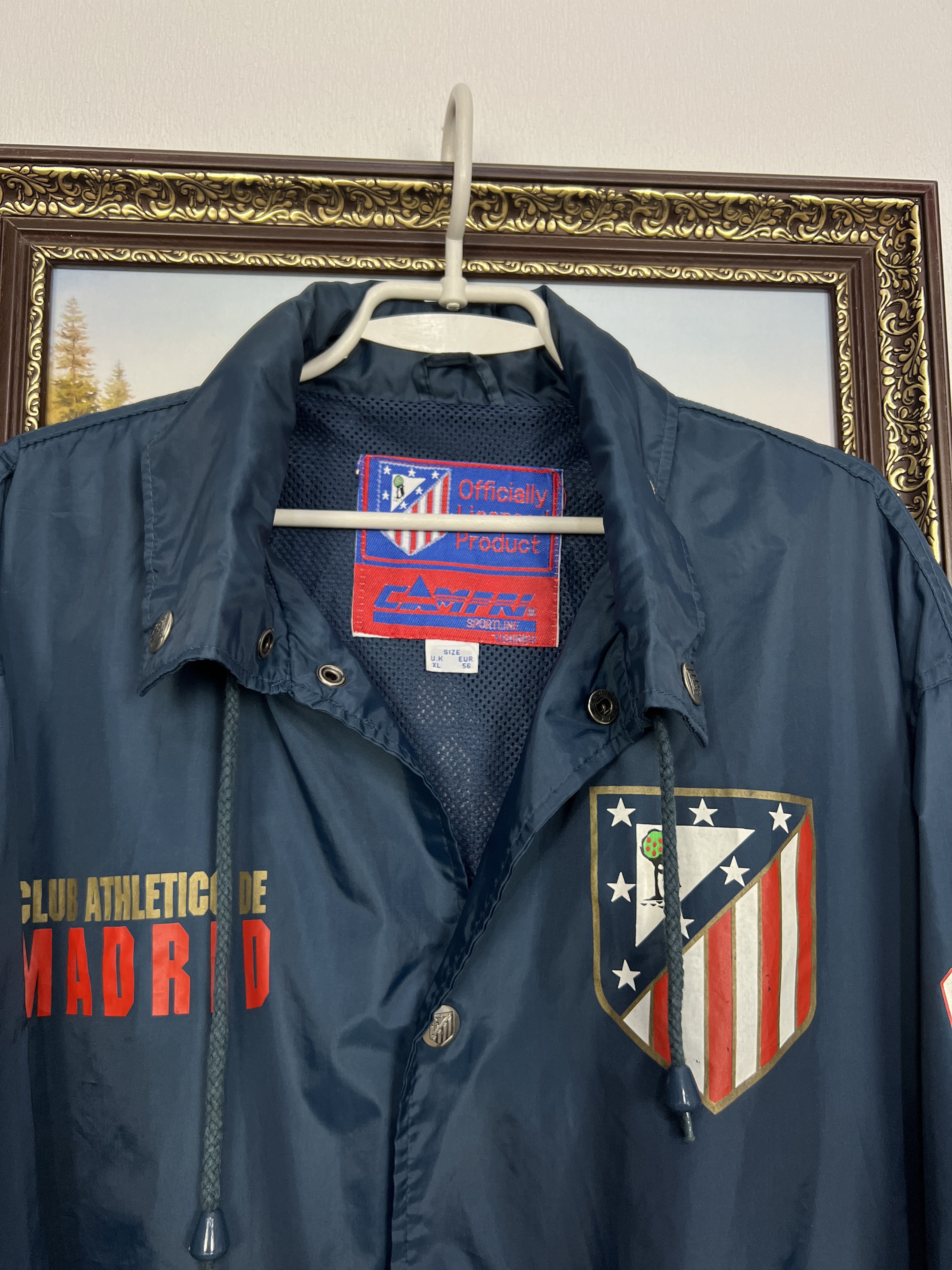 Vintage Atletico Madrid Football Jacket Windbreaker Track