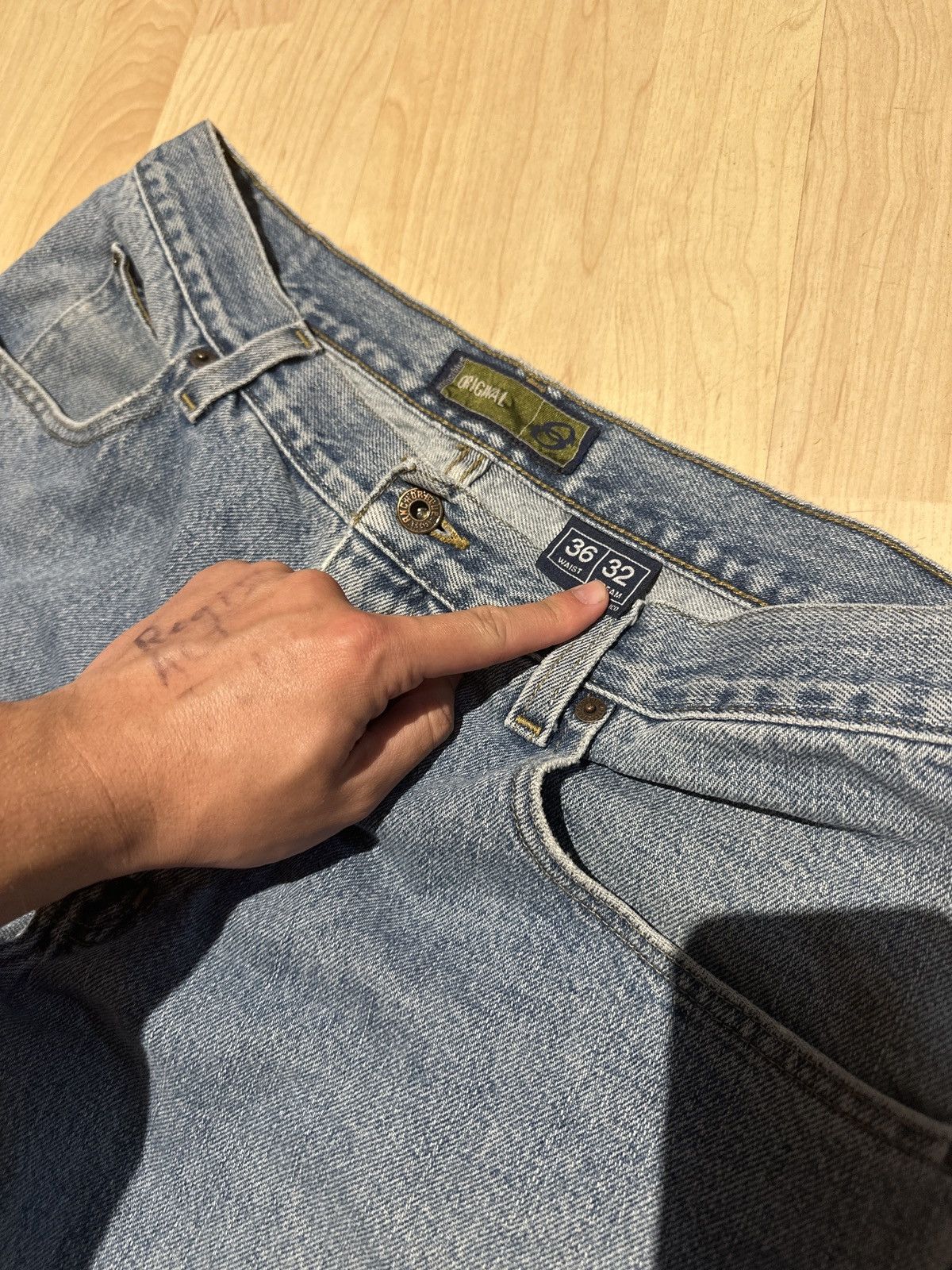 Anchor Blue × JNCO × Vintage Y2k Vintage Baggy Anchor Blue Affliction Jnco Skater Jeans Size US 34 / EU 50 - 2 Thumbnail