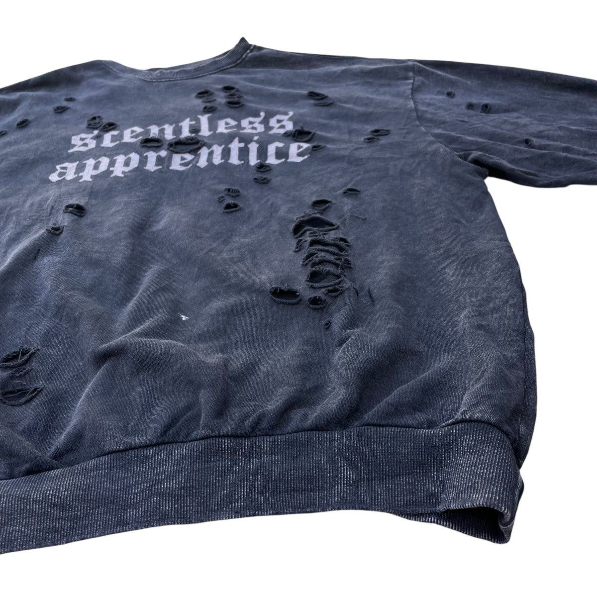 Number (N)ine 🇯🇵 HALHAM SCENTLESS APPRENTICE NIRVANA DESTROYED TSHIRT Size US XL / EU 56 / 4 - 9 Thumbnail