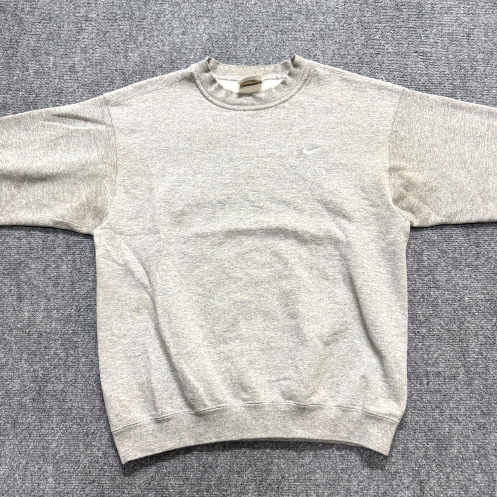 Nike VINTAGE Nike Sweatshirt Mens Medium 90s Made In USA Blank Cotton Blend Gray Size US M / EU 48-50 / 2 - 7 Thumbnail