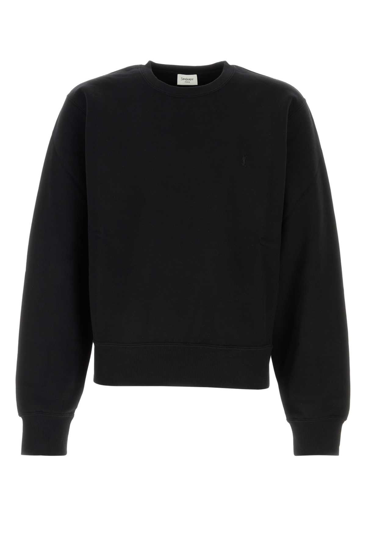 Saint Laurent Paris Black Cotton Sweatshirt Size US XL / EU 56 / 4 - 1 Thumbnail