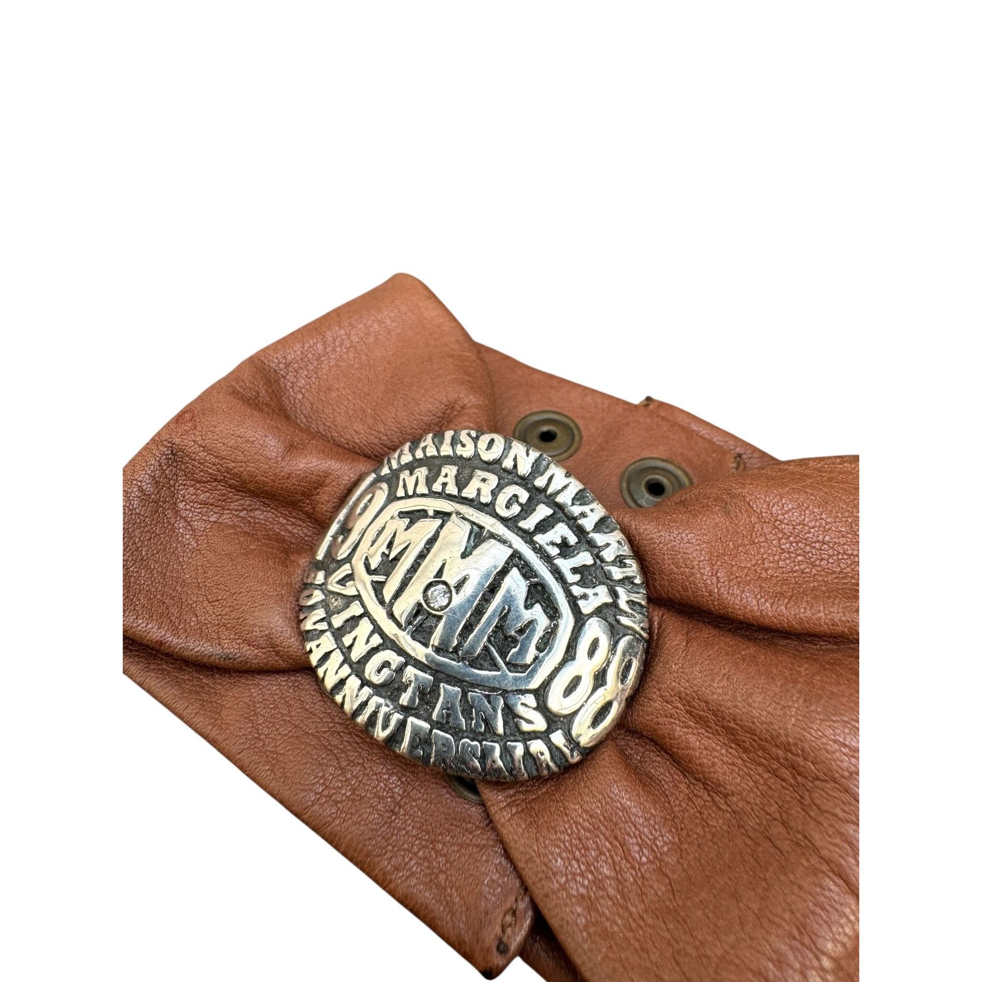 Maison Margiela Maison Margiela 2008 Brown Leather Anniversary Bracelet Size ONE SIZE - 2 Thumbnail