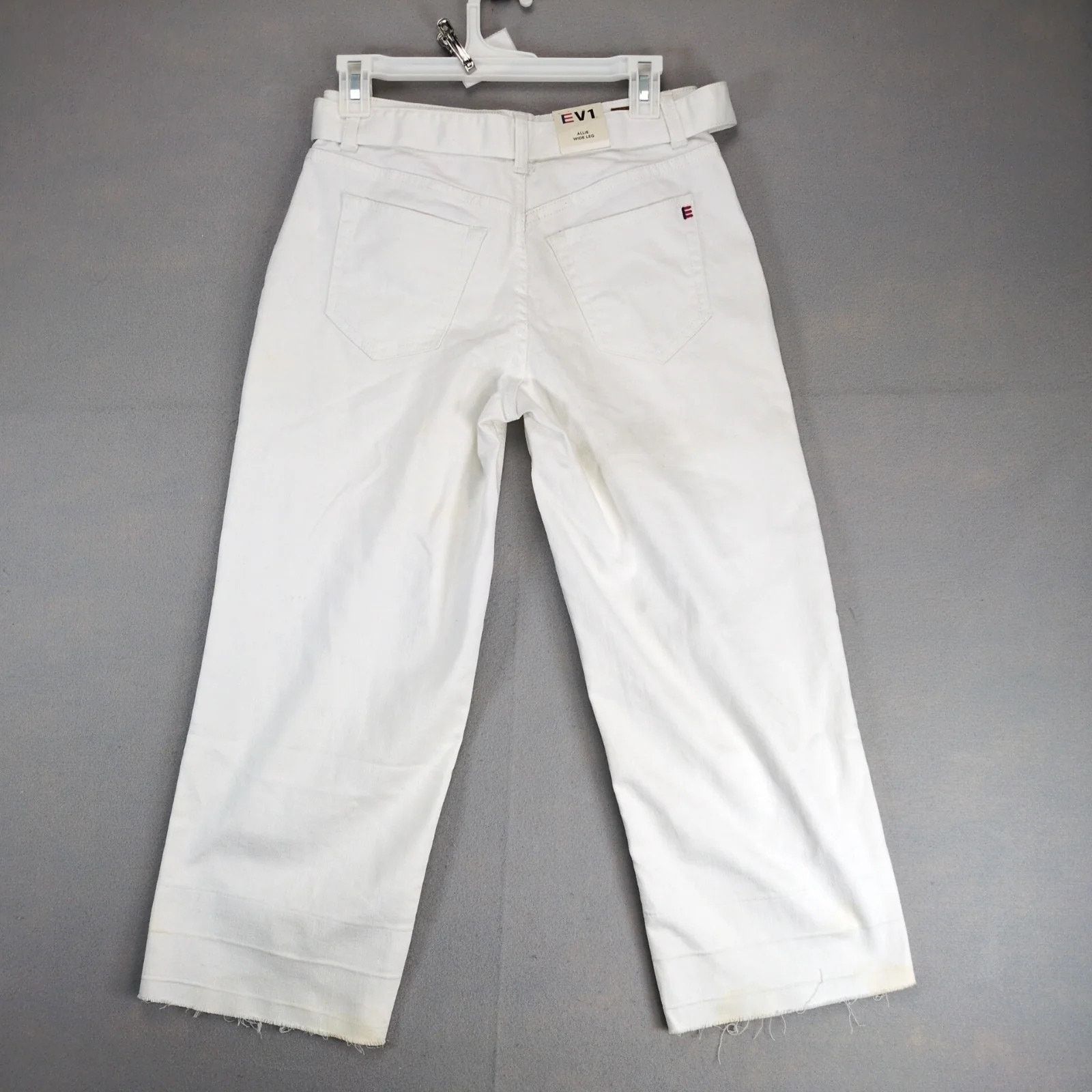 Other EV1 Allie Wide Leg White Jeans Women's 2 Cropped 27x23" Size 26" / US 2 / IT 38 - 5 Thumbnail