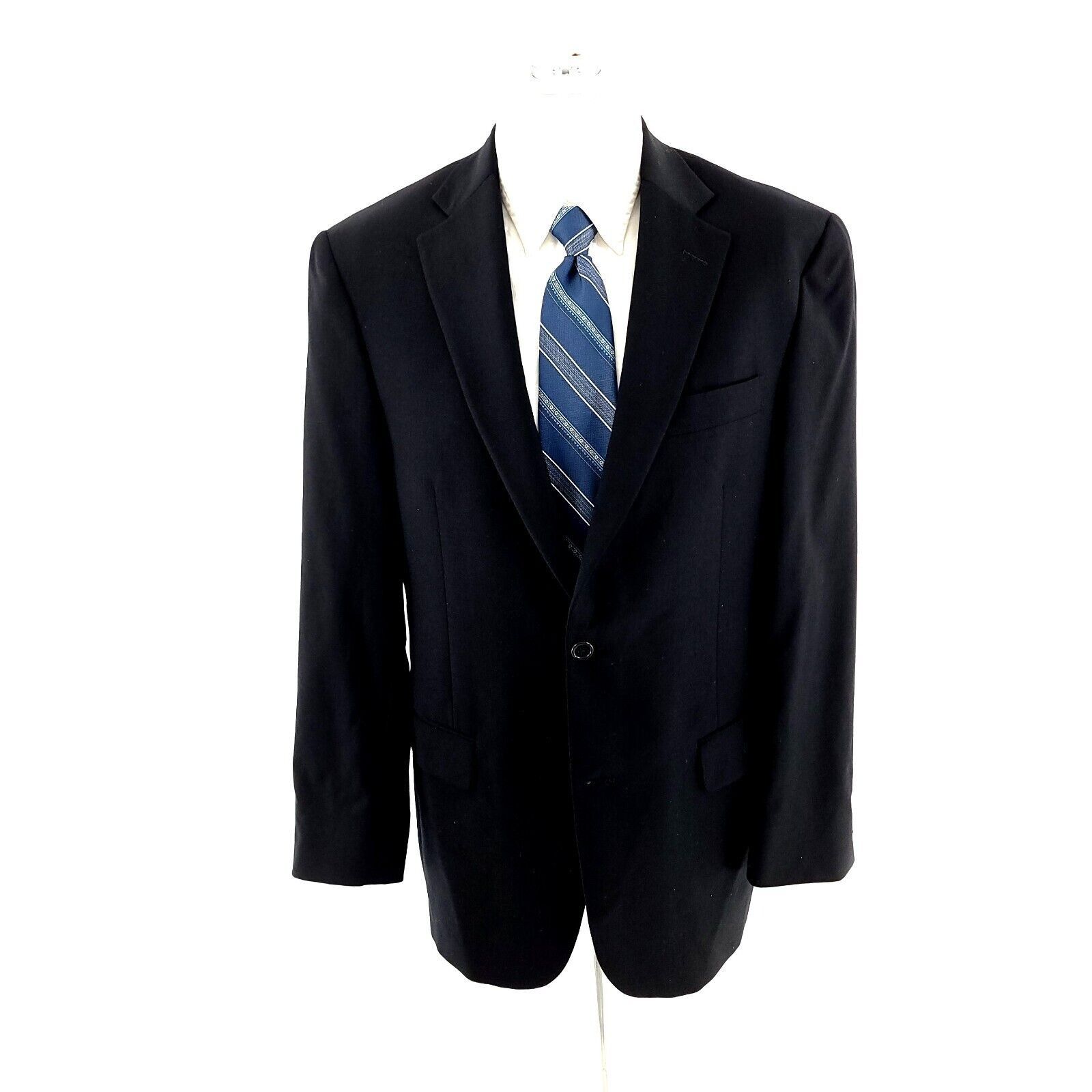 Hart Schaffner Marx DAMAGED Hart Schaffner Marx Flannel Wool 2 Button Blazer 38R Size 38R - 3 Thumbnail