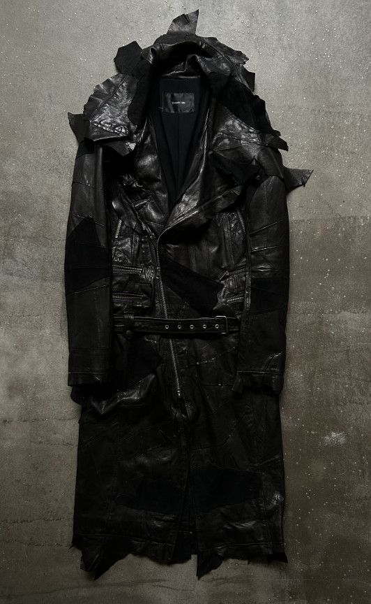 Yasuyuki Ishii Yasuyuki Ishii Heavily Distressed Dark Patch Leather Coat Size US XL / EU 56 / 4 - 2 Thumbnail