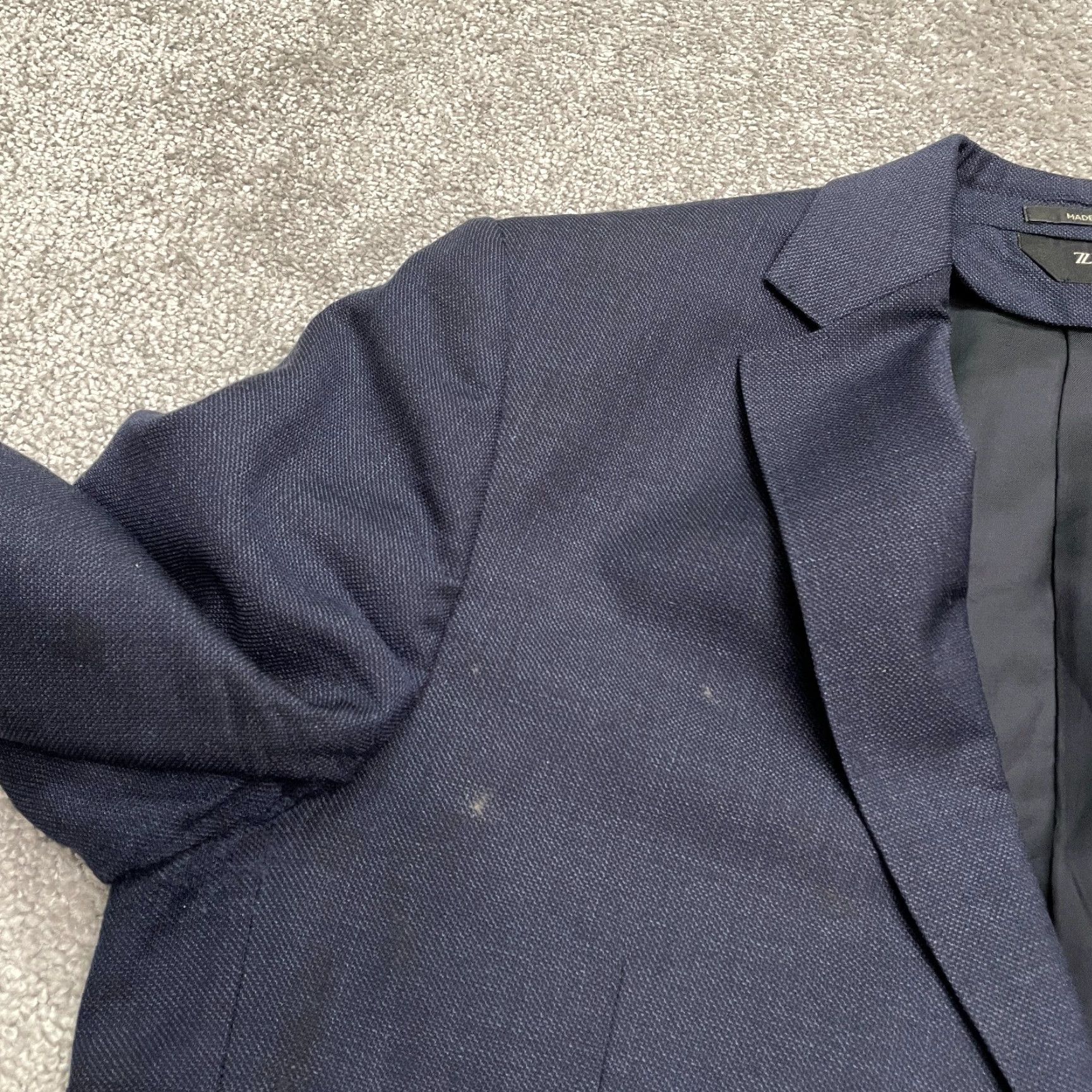 Ermenegildo Zegna Zegna Blazer Mens 8-52C Navy Blue Italy Style Sport Coat Formal Size 42R - 6 Thumbnail