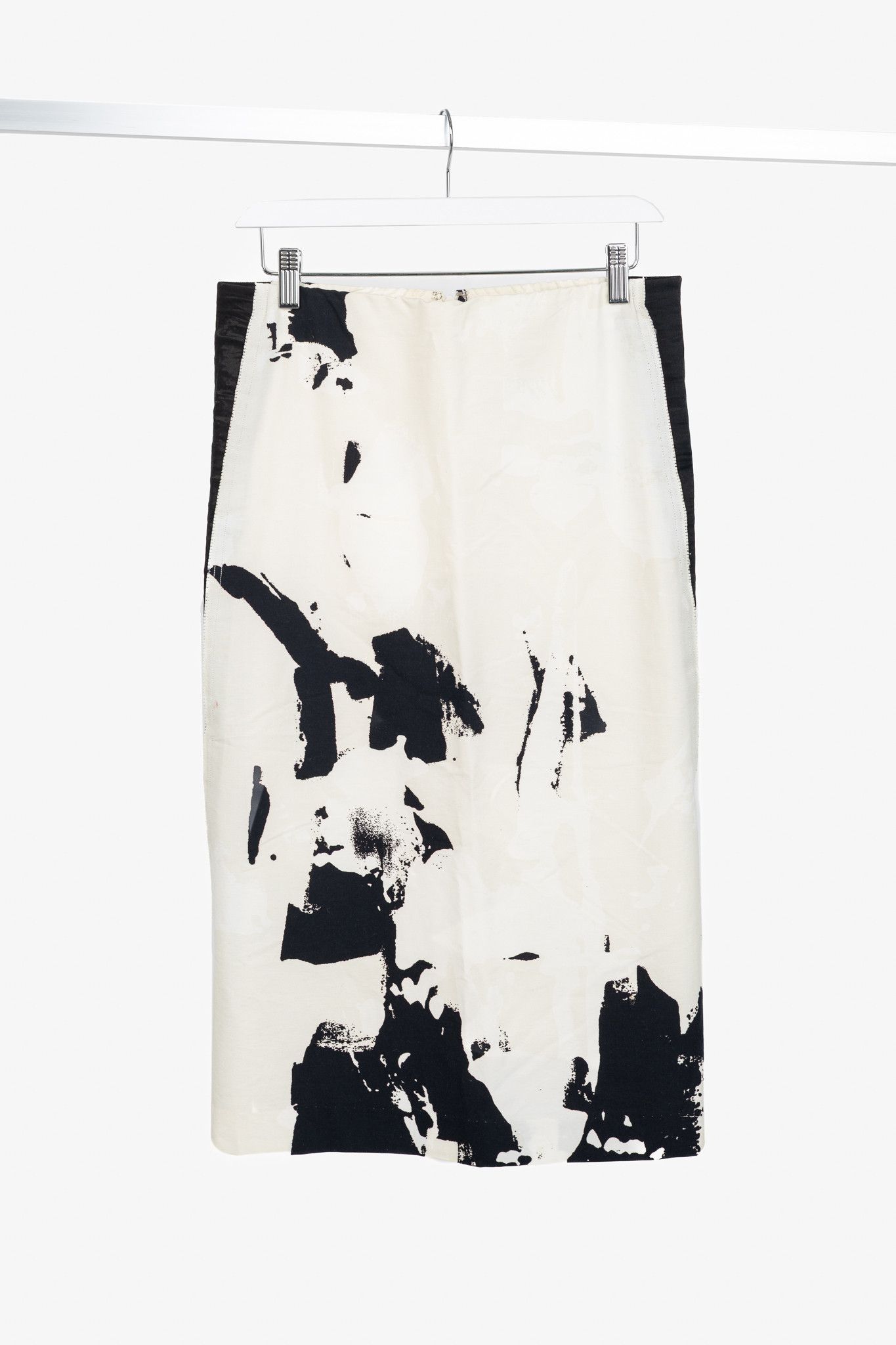 Donna Karan Donna Karan New York Cotton Abstract Panelled Pencil Skirt Size 28" / US 6 / IT 42 - 1 Thumbnail