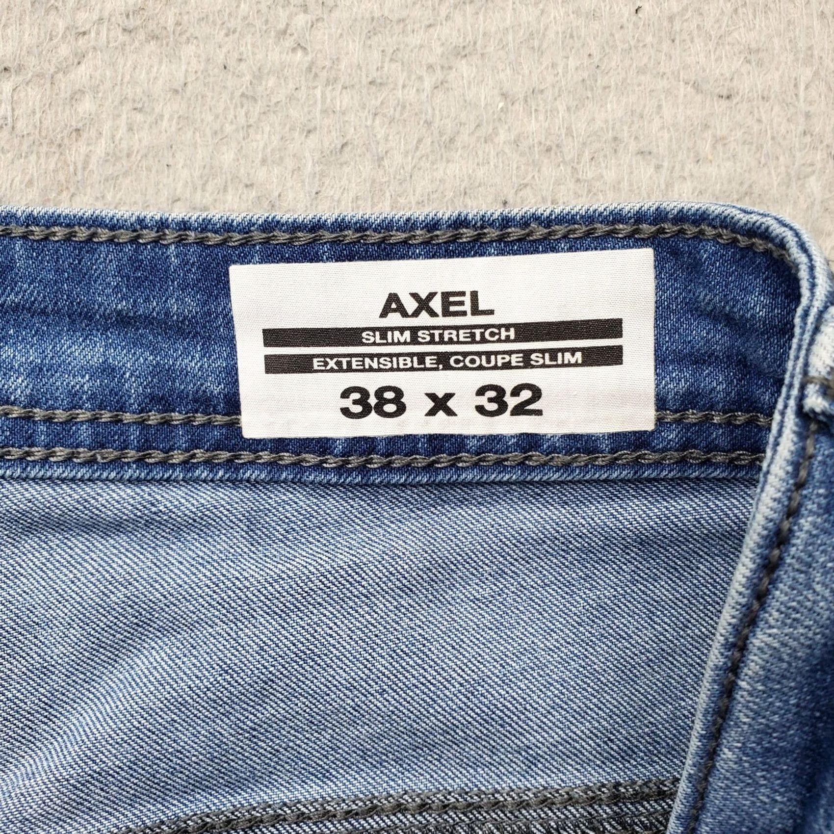 Buffalo David Bitton Buffalo Mens Jeans - Axel Straight Denim Slim Fit 38x32 Blue Denim Stretch Slim Fit 5-Pocket Baggy? Size US 38 / EU 54 - 7 Thumbnail