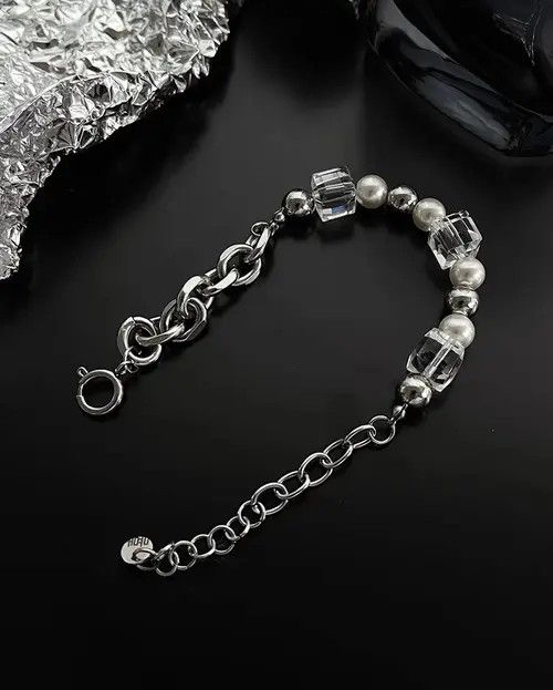 Japanese Brand × Vintage High quality vintage ice cube pearl beaded bracelet Size ONE SIZE - 4 Thumbnail