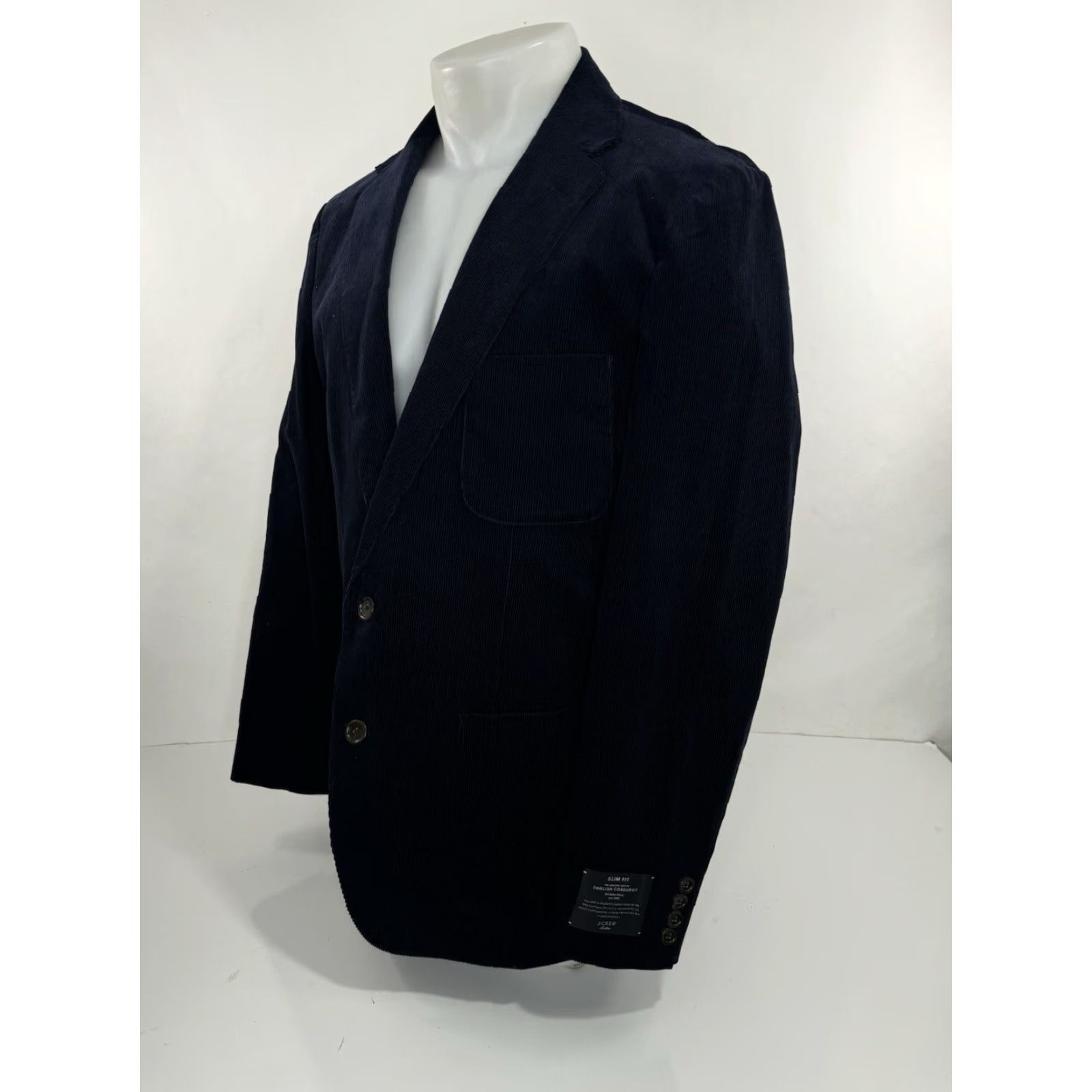 J.Crew J.CREW Blazer Slim Brisbane Moss Corduroy 42 R Blue Jacket Mens 90s B10.25 Size 42R - 3 Thumbnail