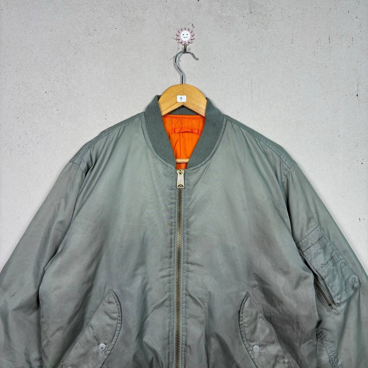 Alpha Industries VTG MA-1 Flight Jacket USAF Sage Green Orange Lining Size M Size US M / EU 48-50 / 2 - 3 Thumbnail