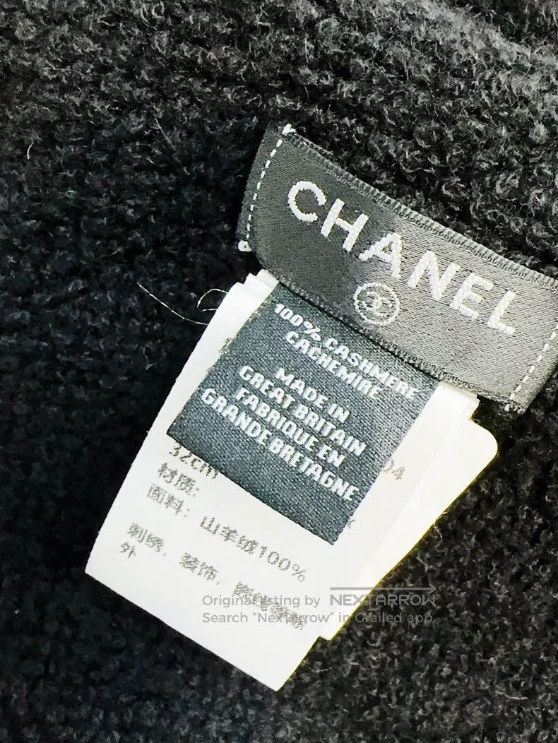 Chanel Chanel 20K black and white panda colour matching wool scar Size ONE SIZE - 3 Thumbnail