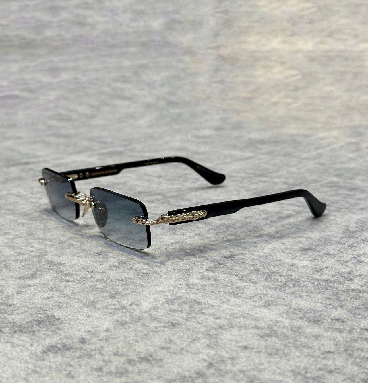 Chrome Hearts CHROME HEARTS DEEP I Gold Plated-Black-Plastic-Sun Size ONE SIZE - 1 Thumbnail