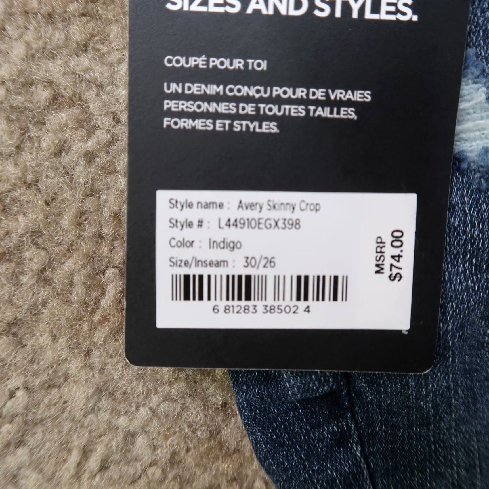 Silver Jeans Co. Silver Jeans Slim Skinny Crop Jeans Women's 30x26 Blue Denim NEW Slim Stretch Cotton Blend 5-Pocket Zippered Size 30" / US 8 / IT 44 - 4 Thumbnail