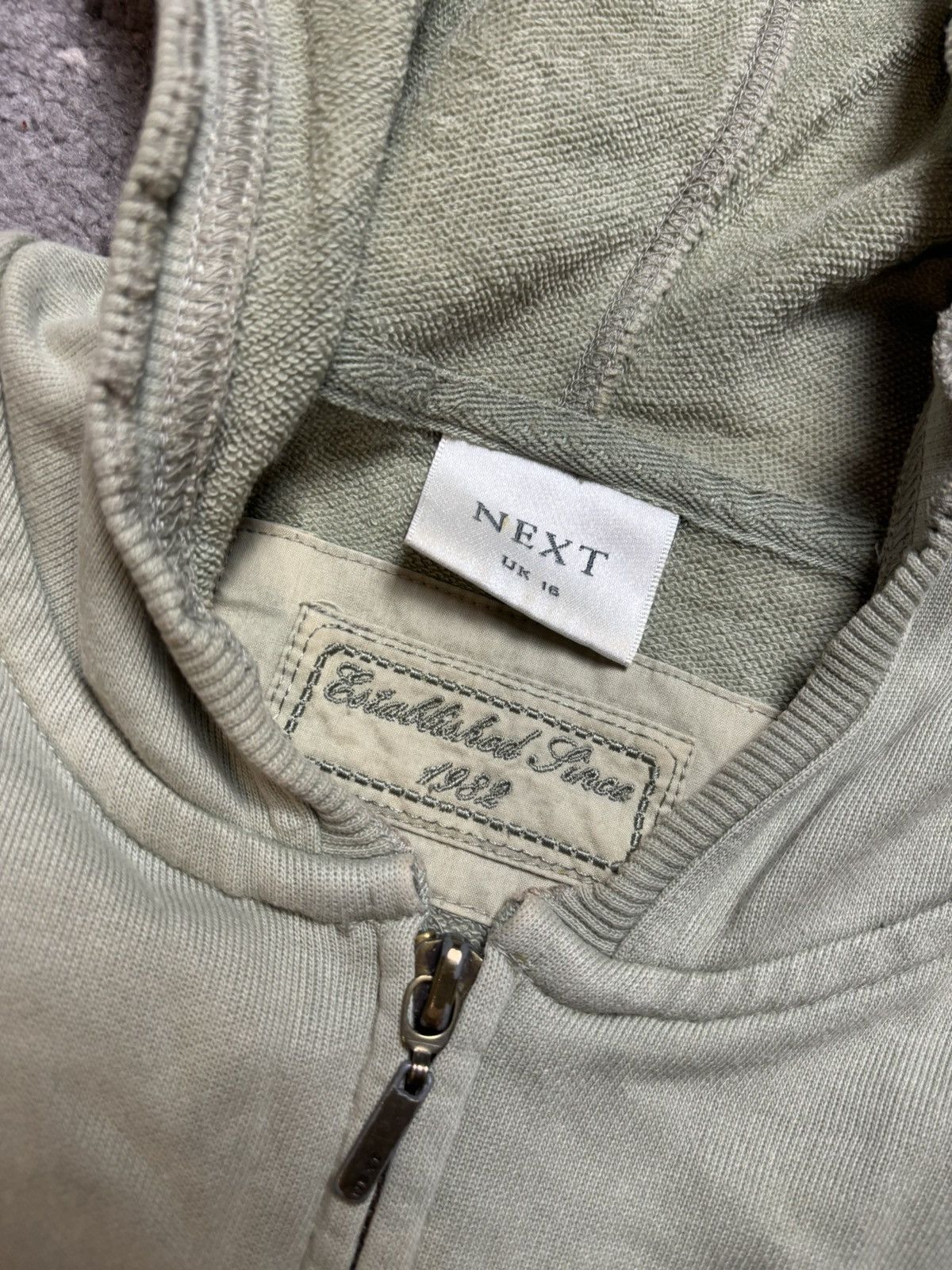 Japanese Brand × Vintage Vintage Y2k Next Avantgarde Stripe Zip Up Hoodie Size XXL / US 16-18 / IT 52-54 - 4 Thumbnail