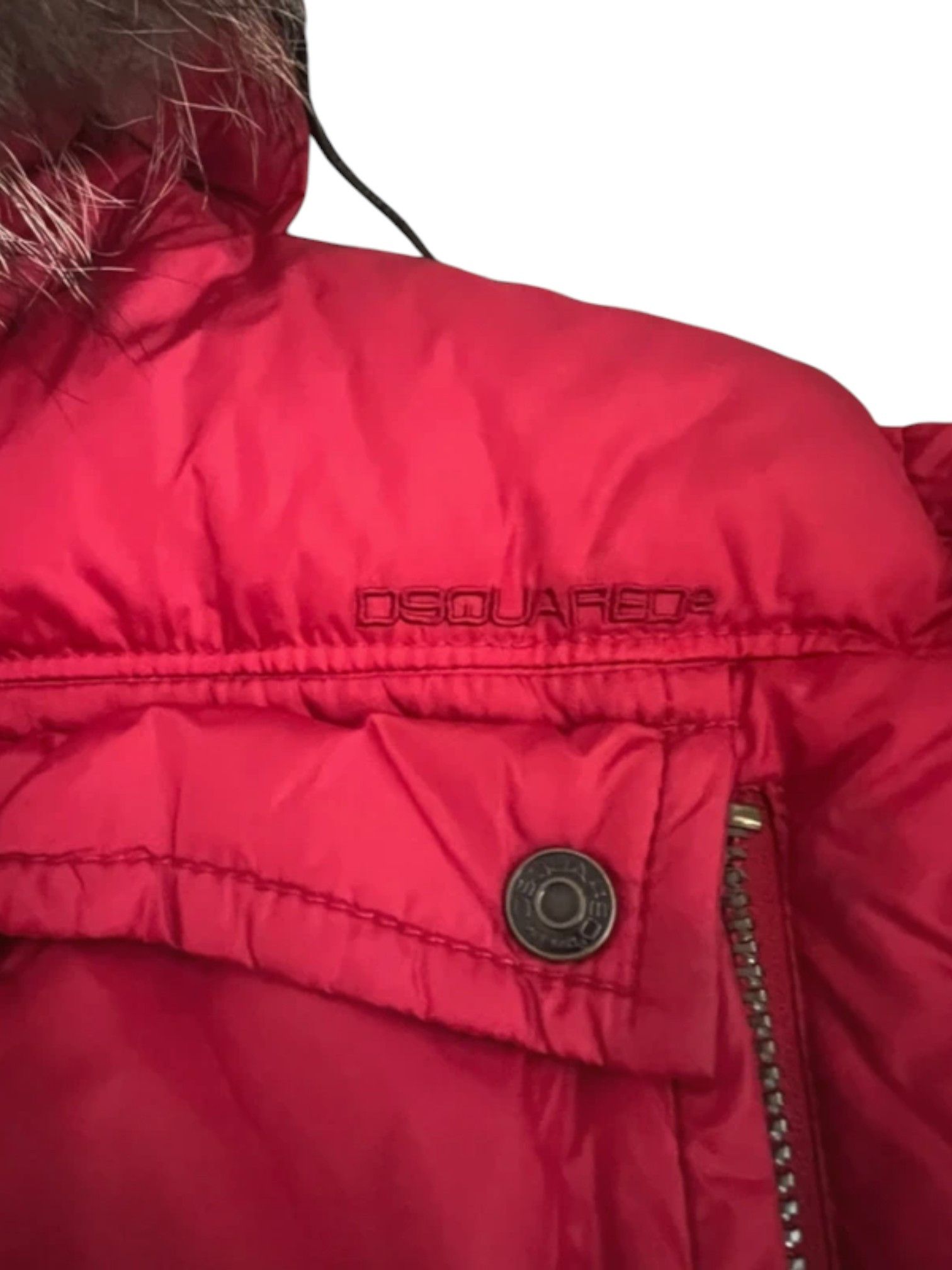 Dsquared2 Dsquared2 Fur Hood Down Jacket – Red – Size 46 Size US S / EU 44-46 / 1 - 11 Thumbnail