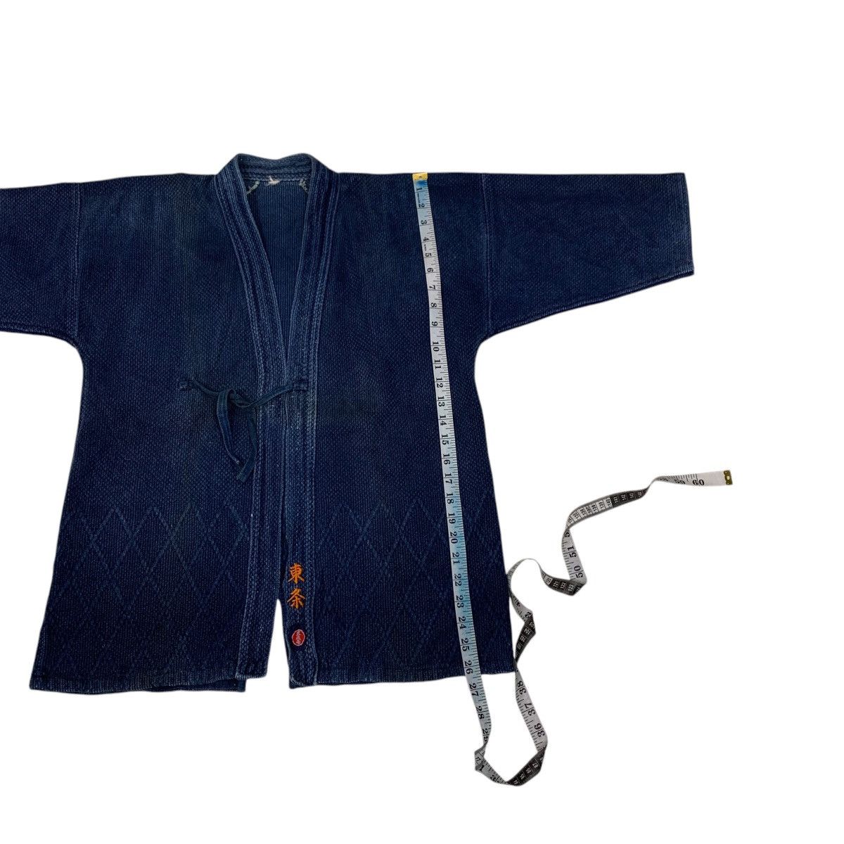 Vintage 90's Blue Indigo Sashiko Thick Weave Kimono Jacket 2767-C125 Size US M / EU 48-50 / 2 - 18 Thumbnail