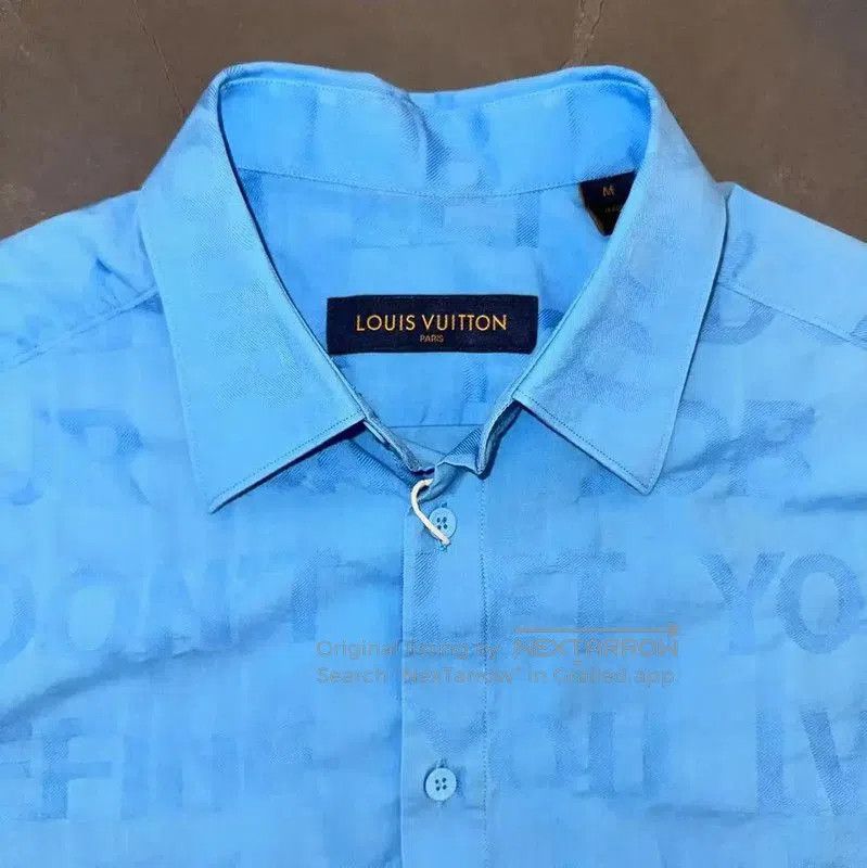 Louis Vuitton Louis Vuitton Summer Lake Blue Short Sleeve Shirt . Size US M / EU 48-50 / 2 - 3 Thumbnail