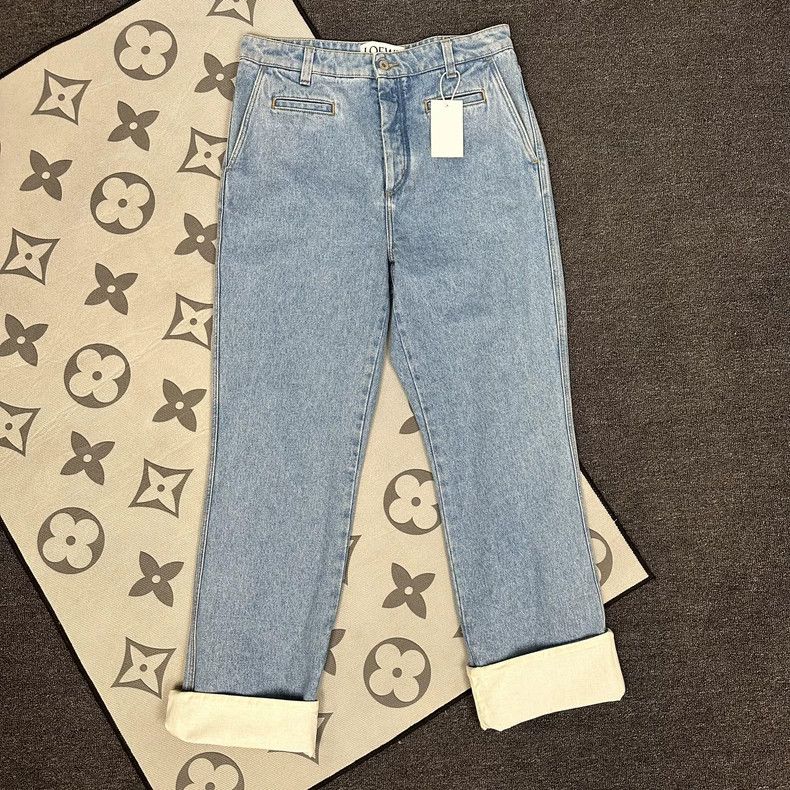 Loewe LOEWE Wash the light blue straight jeans Size 32" / US 10 / IT 46 - 1 Thumbnail
