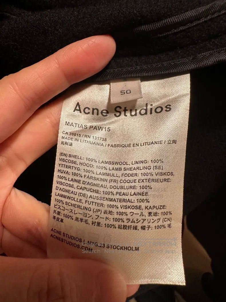 Acne Studios Acne Studios Lamb's wool cloak jacket, black Size US M / EU 48-50 / 2 - 3 Thumbnail
