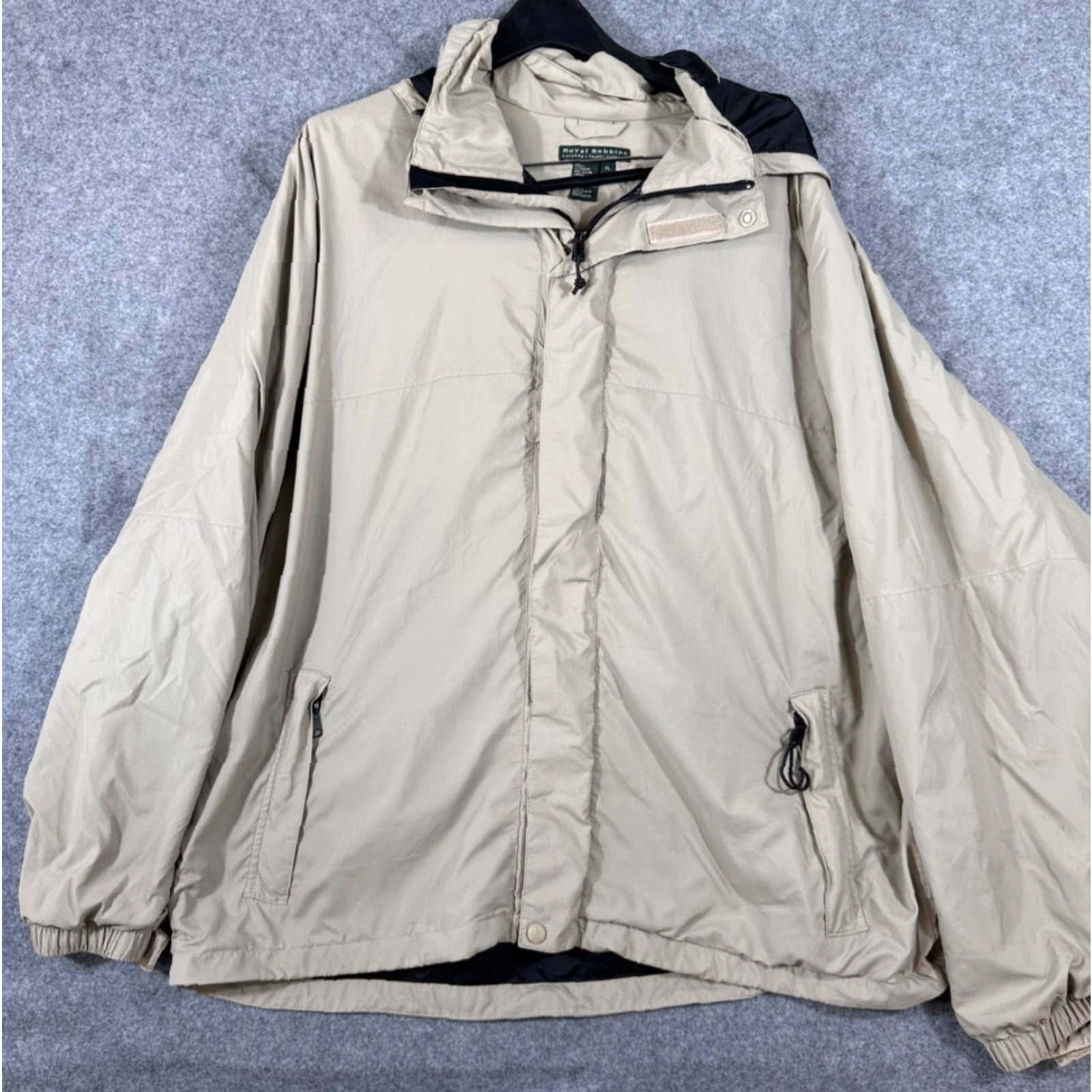 Royal Robbins Royal Robbins Hooded Jacket Mens XL Beige Full Zip Lined Outdoor Travel Utility Windbreaker Jacket Size US XL / EU 56 / 4 - 2 Thumbnail