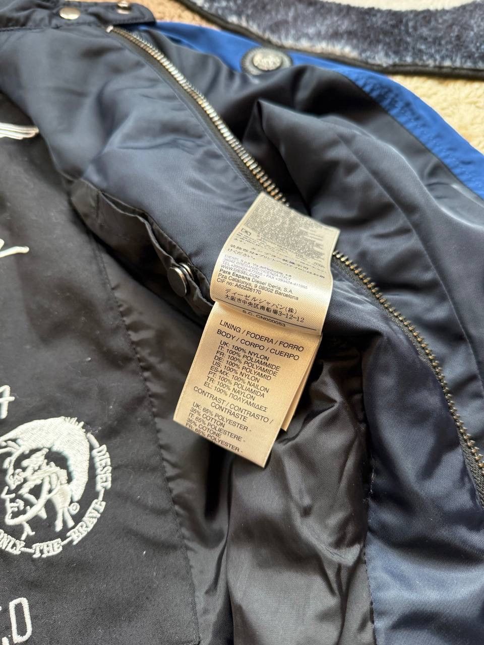 Diesel Diesel Flying Cougar Jacket Light Dark Blue Nylon Bomber Size US S / EU 44-46 / 1 - 10 Thumbnail