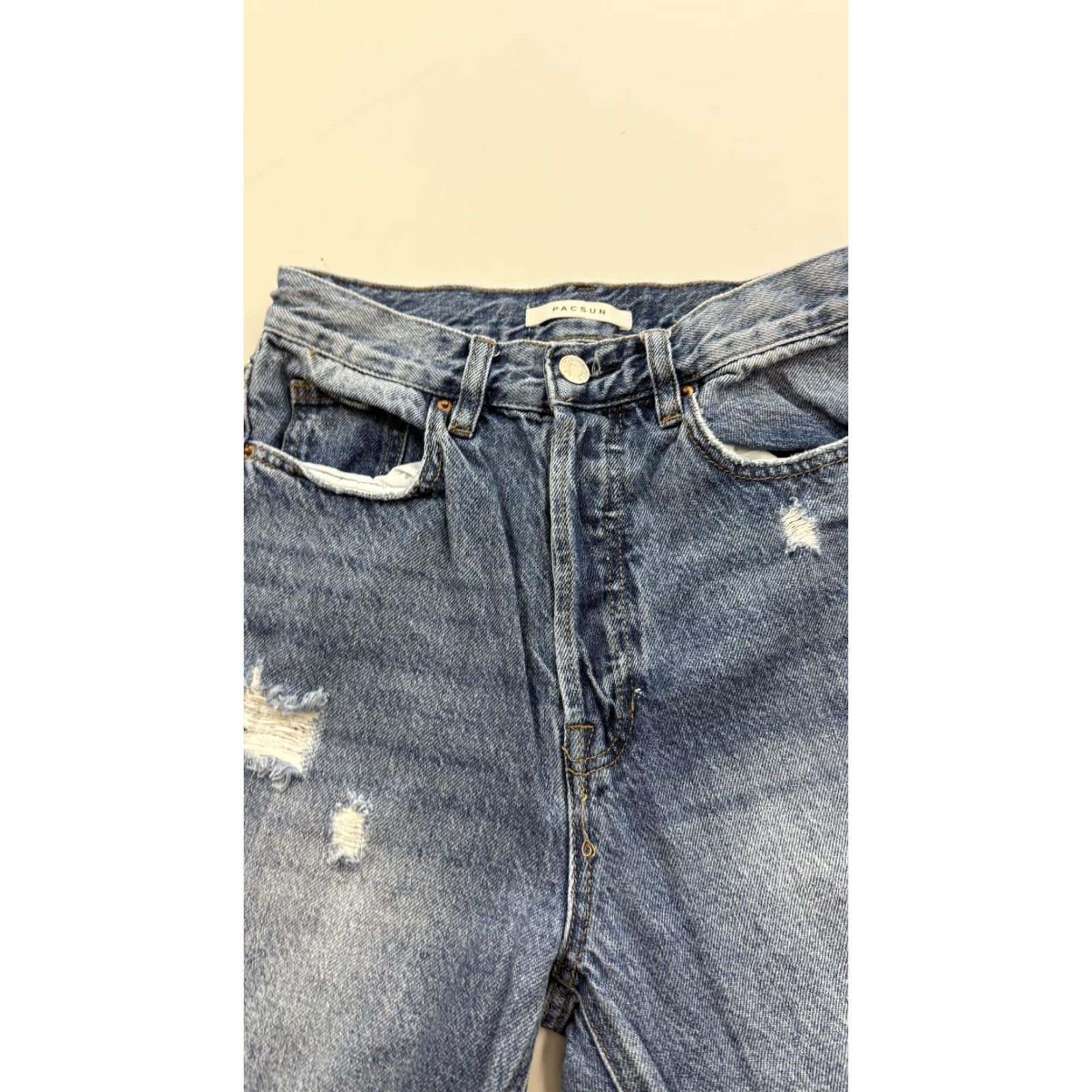 Pacsun Pacsun Jeans Womens 26 Blue High Rise Bootcut Distressed Ripped Denim Flare Size 26" / US 2 / IT 38 - 3 Thumbnail
