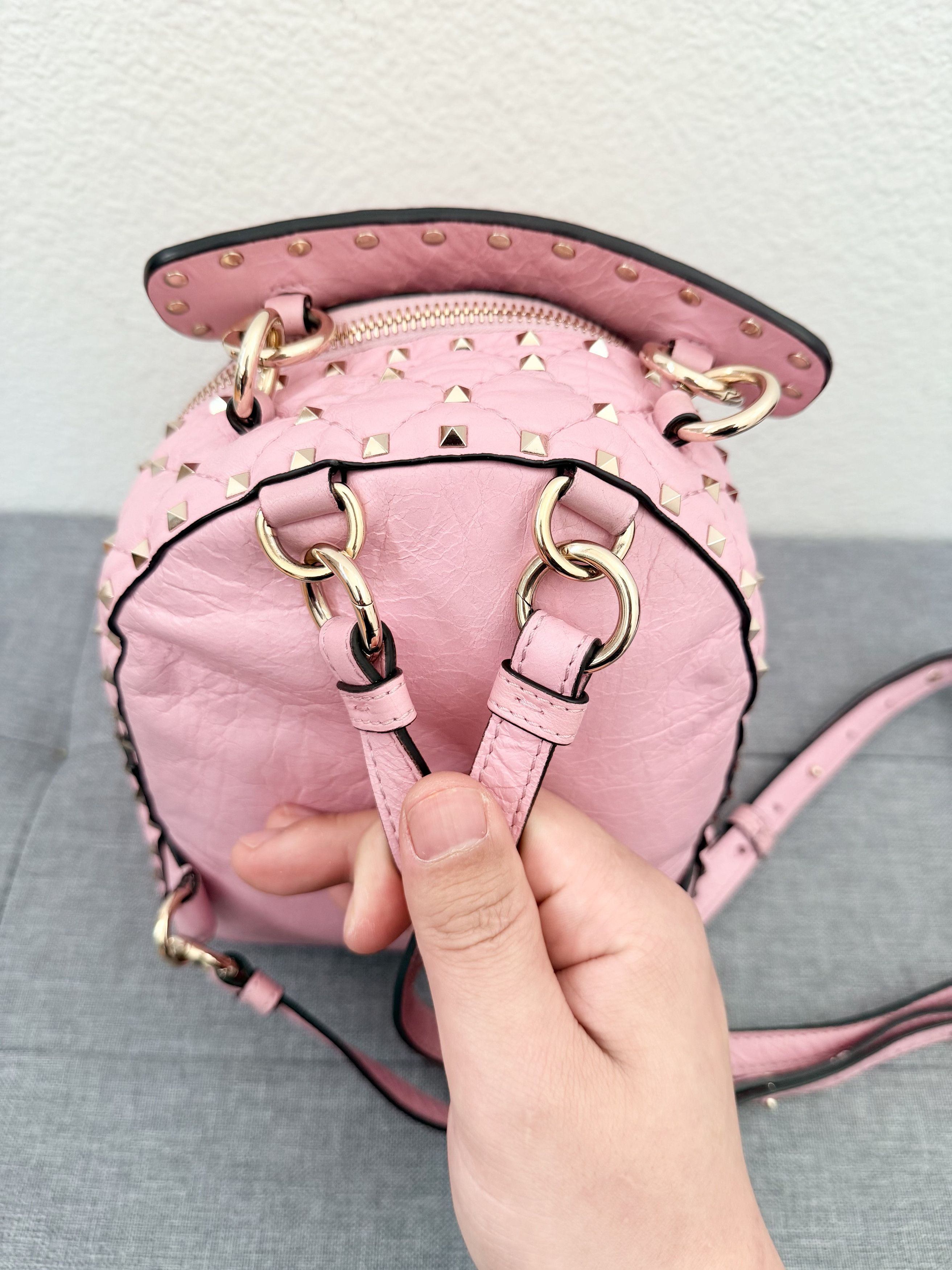 Other Authentic Valentino Rockstud Pink Mini Backpack Size ONE SIZE - 9 Thumbnail