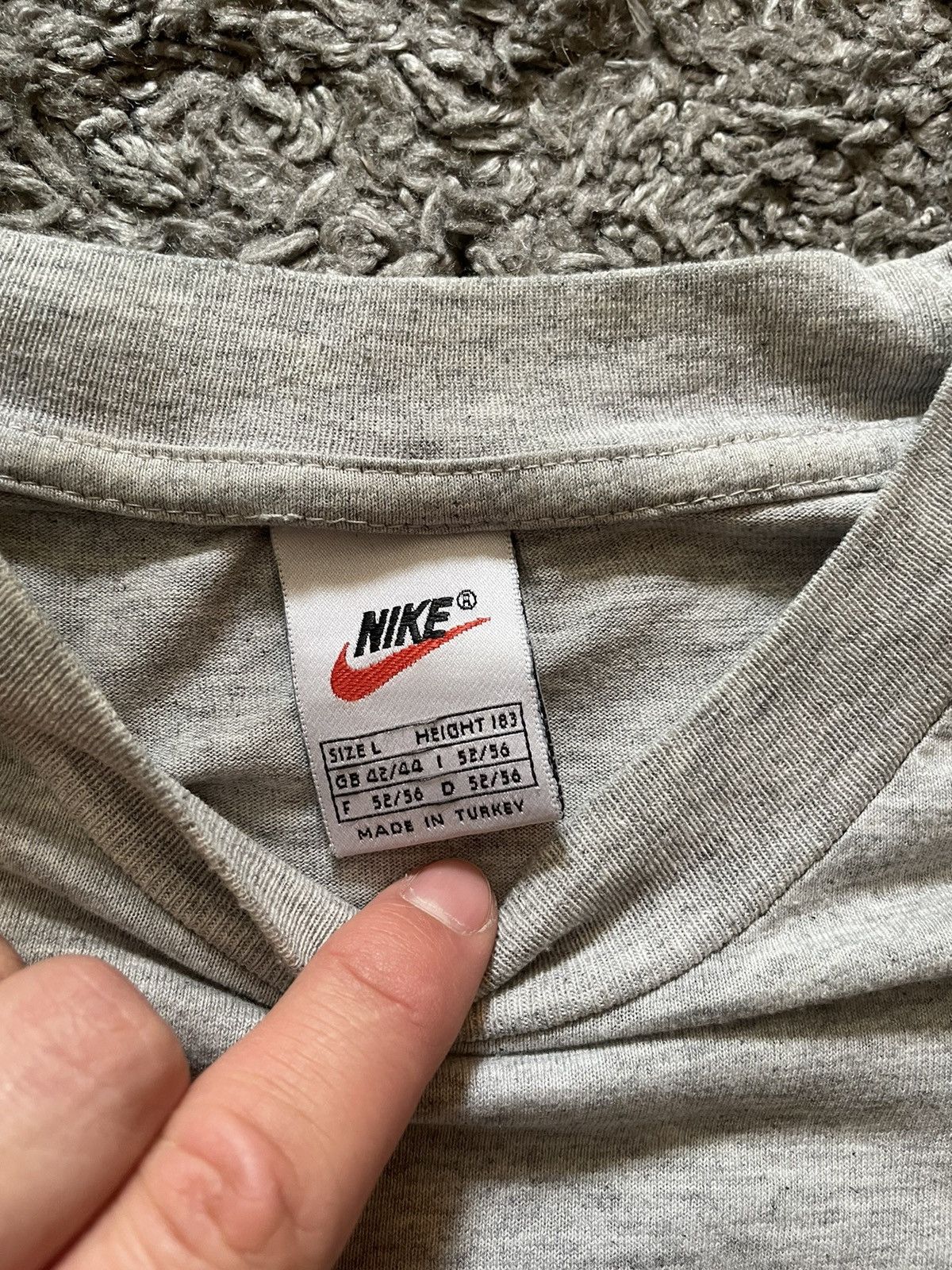 Nike × Vintage 90s Nike Long-Sleeve Vintage Streetwear Logo Swoosh Rare Size US L / EU 52-54 / 3 - 8 Thumbnail