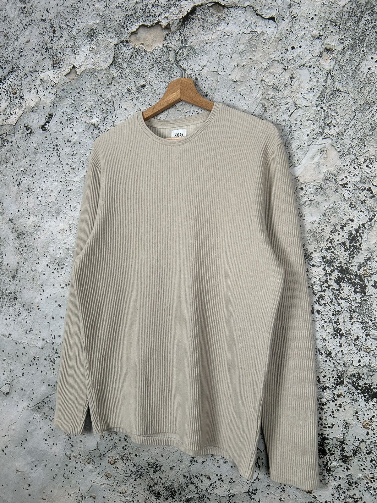 Other Zara Beige Waffle Longsleeve Streetwear Grunge Rock Punk Size US L / EU 52-54 / 3 - 2 Thumbnail