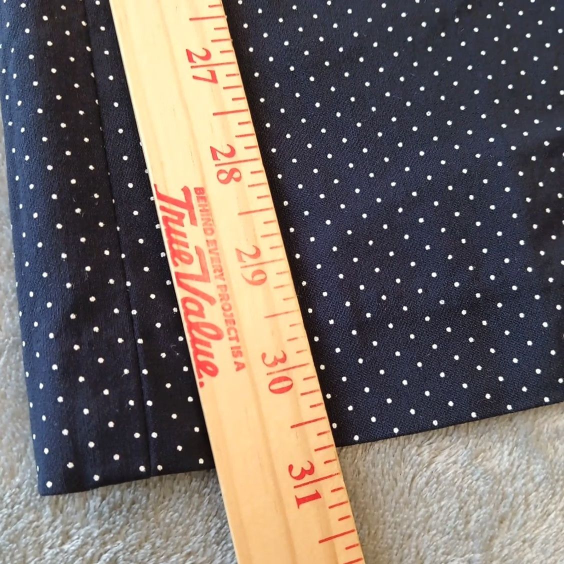 Vintage Lane Bryant Ankle Pants Womens Size 16 Blue Polka Dot 34x30.5 High Rise Dress Pant Straight Leg Size 16 Womens Regular Size 38" / US 16 / IT 52 - 6 Thumbnail