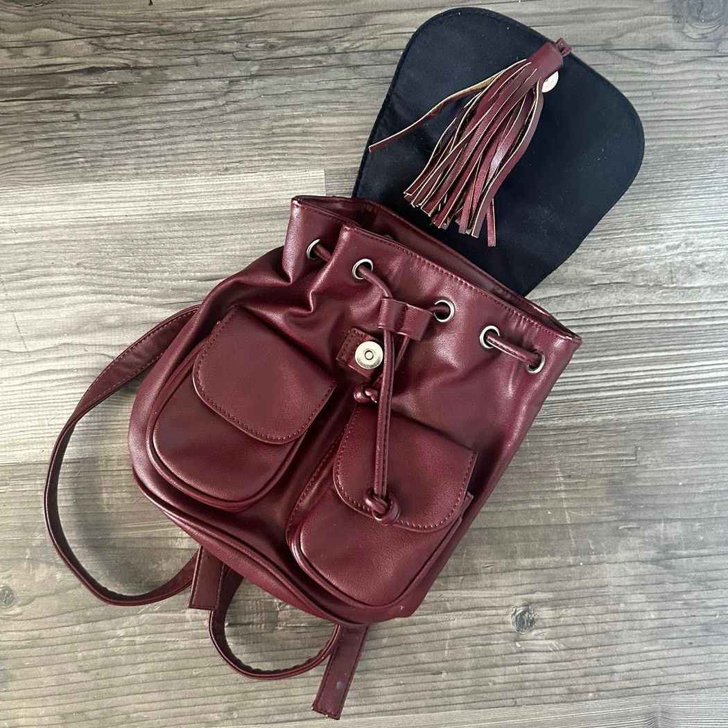 Forever 21 forever 21 burgundy mini backpack purse Size ONE SIZE - 2 Thumbnail
