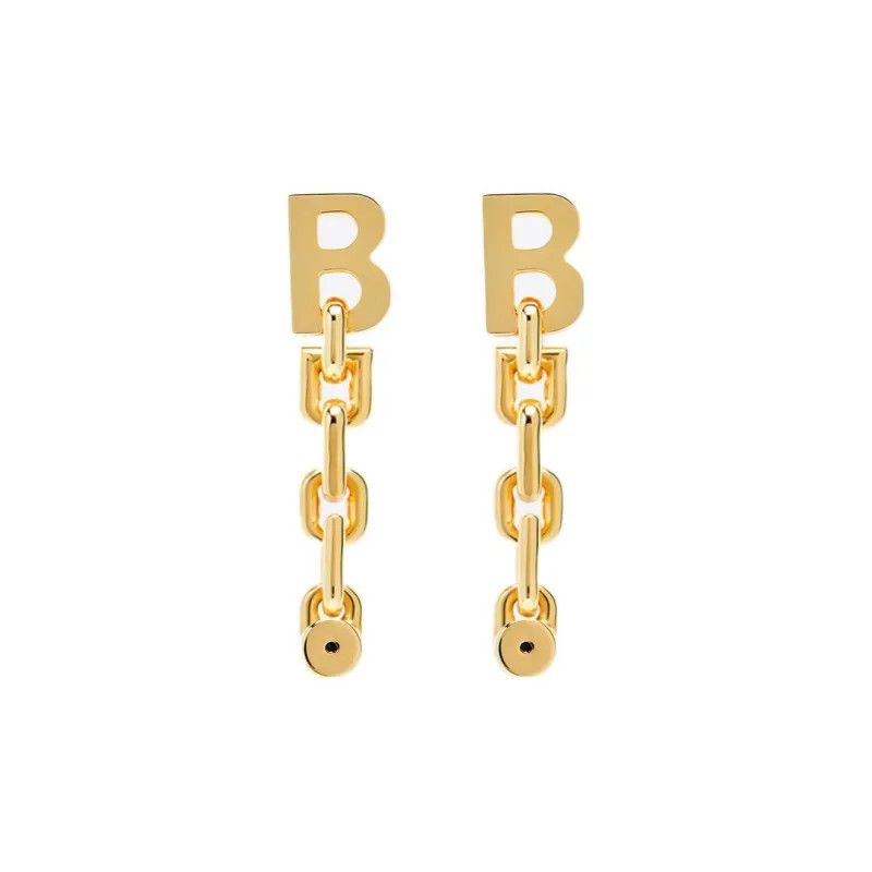 Balenciaga o1bcso1str1124 Size: OS / B Chain Flex Earrings in Gold Size ONE SIZE - 2 Thumbnail