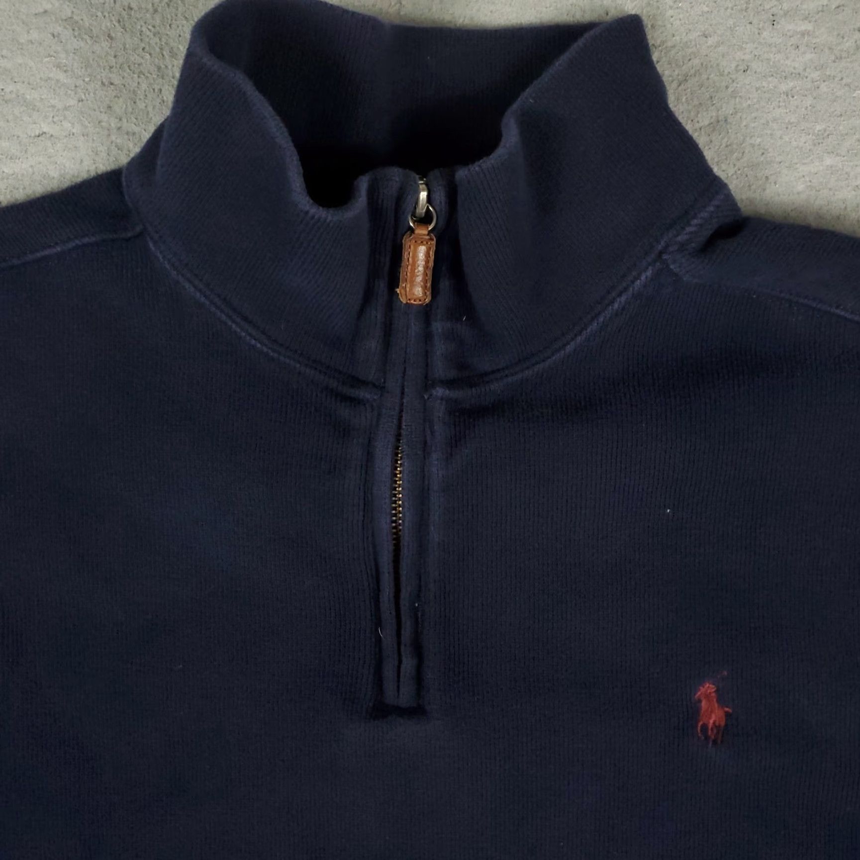 Ralph Lauren VINTAGE Ralph Lauren Sweater Pullover Men XL Blue 1/4 Zip Knit Logo Classic Size US XL / EU 56 / 4 - 2 Thumbnail