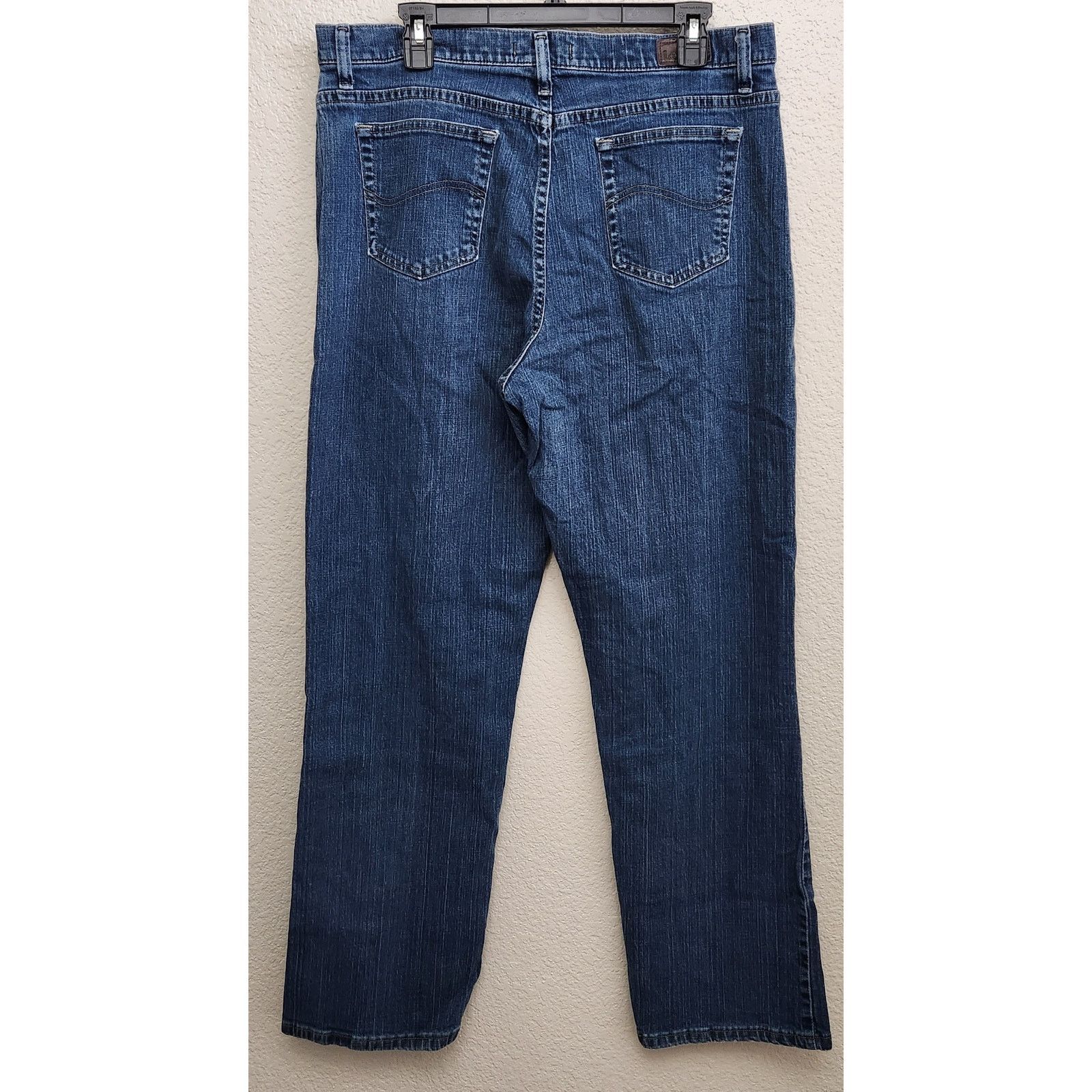 Lee Lee Blue Relaxed Straight Leg 5 Pocket Jeans 16 Long Soft Size 38" / US 16 / IT 52 - 3 Thumbnail