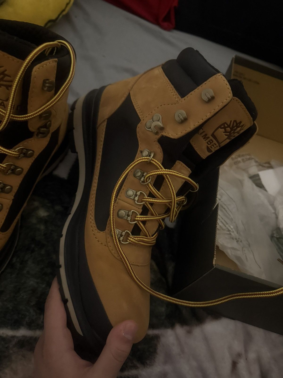 Timberland Field Treeker WP Insulted Boot Wheat Nuback w Black Size US 11 / EU 44 - 3 Thumbnail