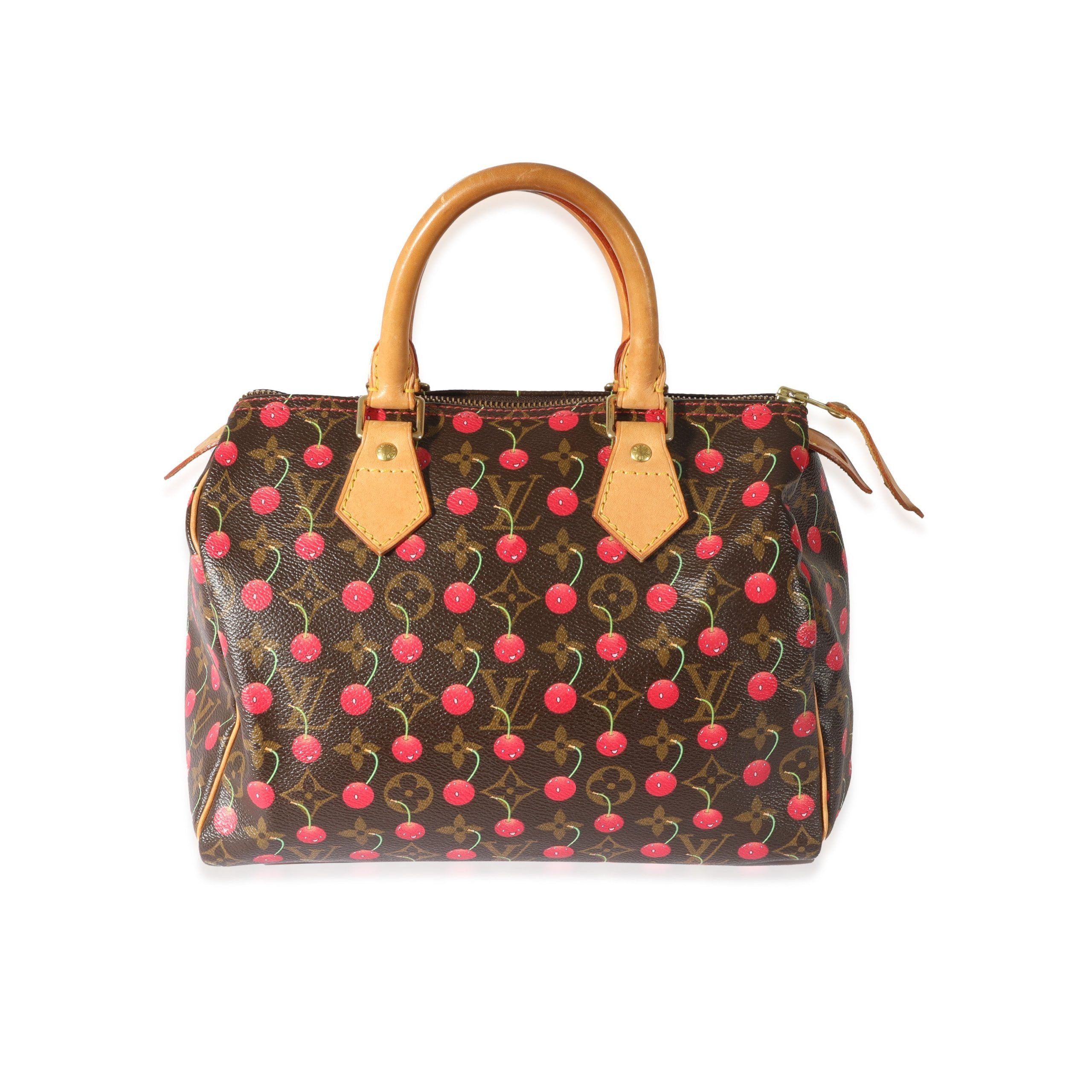 image of Louis Vuitton Monogram Canvas Cerises Speedy 25 in Brown, Women's