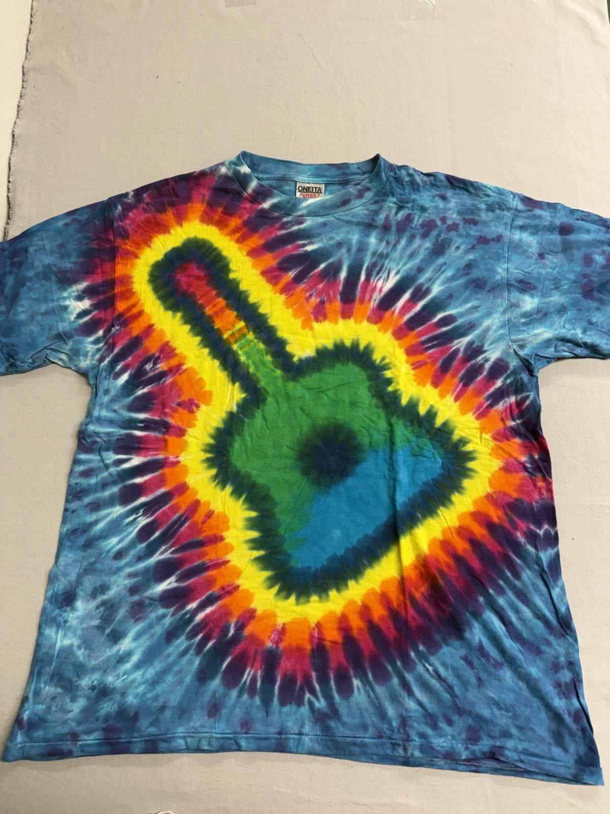 Other Vintage Tie Dye Rainbow Guitar Acoustic Shirt Made in USA XL Size US XL / EU 56 / 4 - 1 Thumbnail