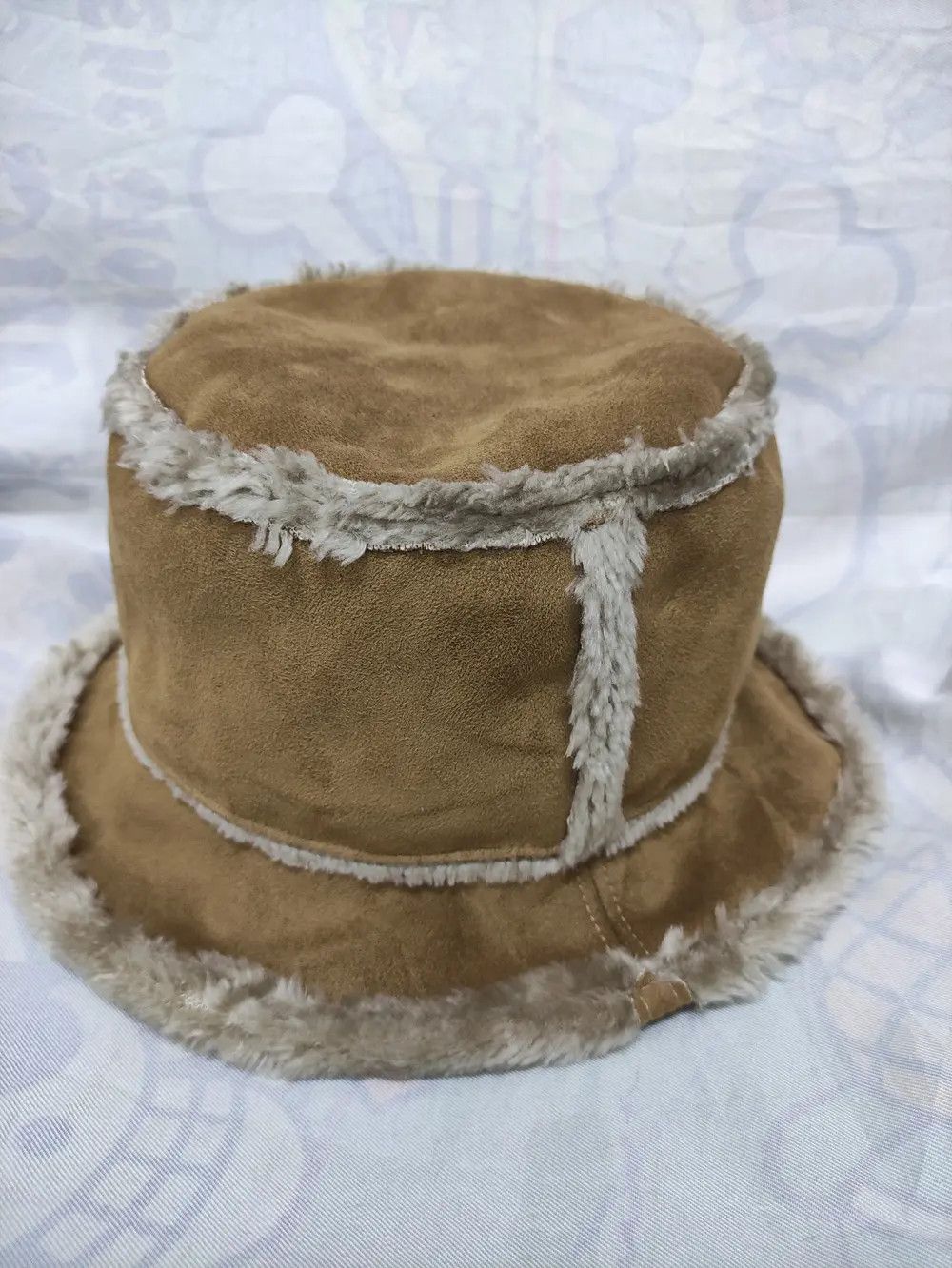 Japanese Brand ALPHA CUBIC VINTAGE SHEARLING SHERPA BUCKET HAT Size ONE SIZE - 3 Thumbnail