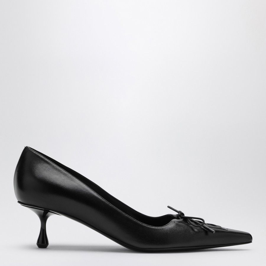 o1d2blof0824 Leather Décolleté in Black