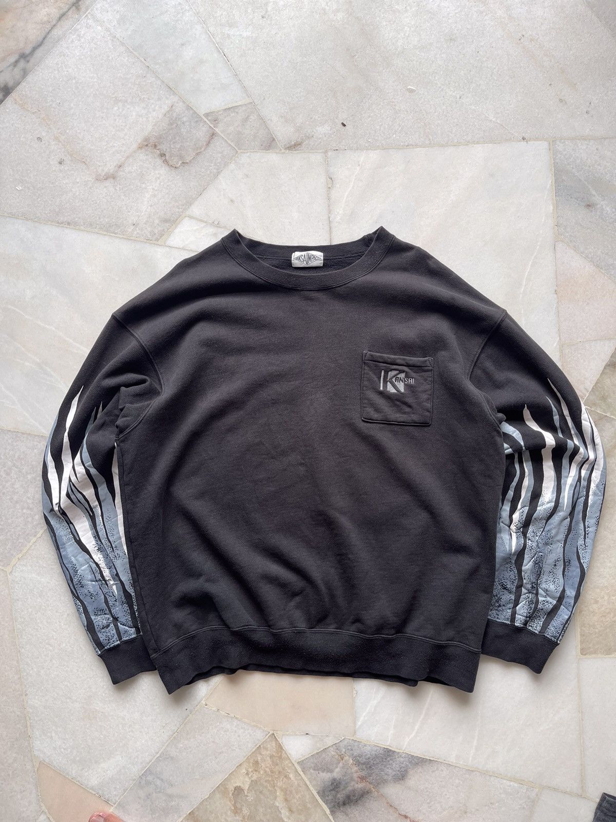 Designer × Japanese Brand × Kansai Yamamoto 90s Kansai Yamamoto Flame Sweatshirt Size US L / EU 52-54 / 3 - 2 Thumbnail